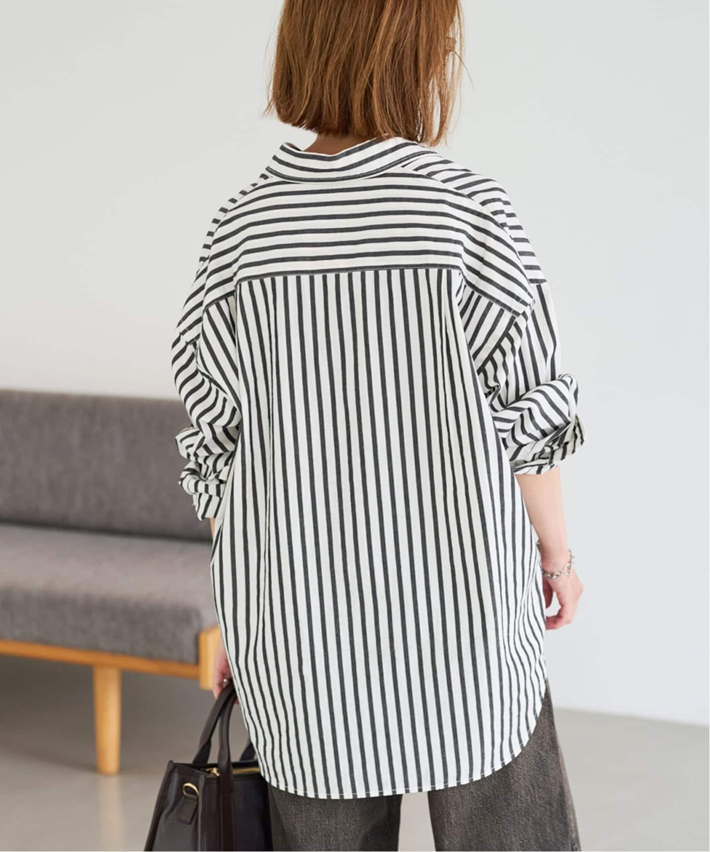 ≪WEB限定 / 追加≫コットンストライプレギュラーカラーシャツ（シャツ