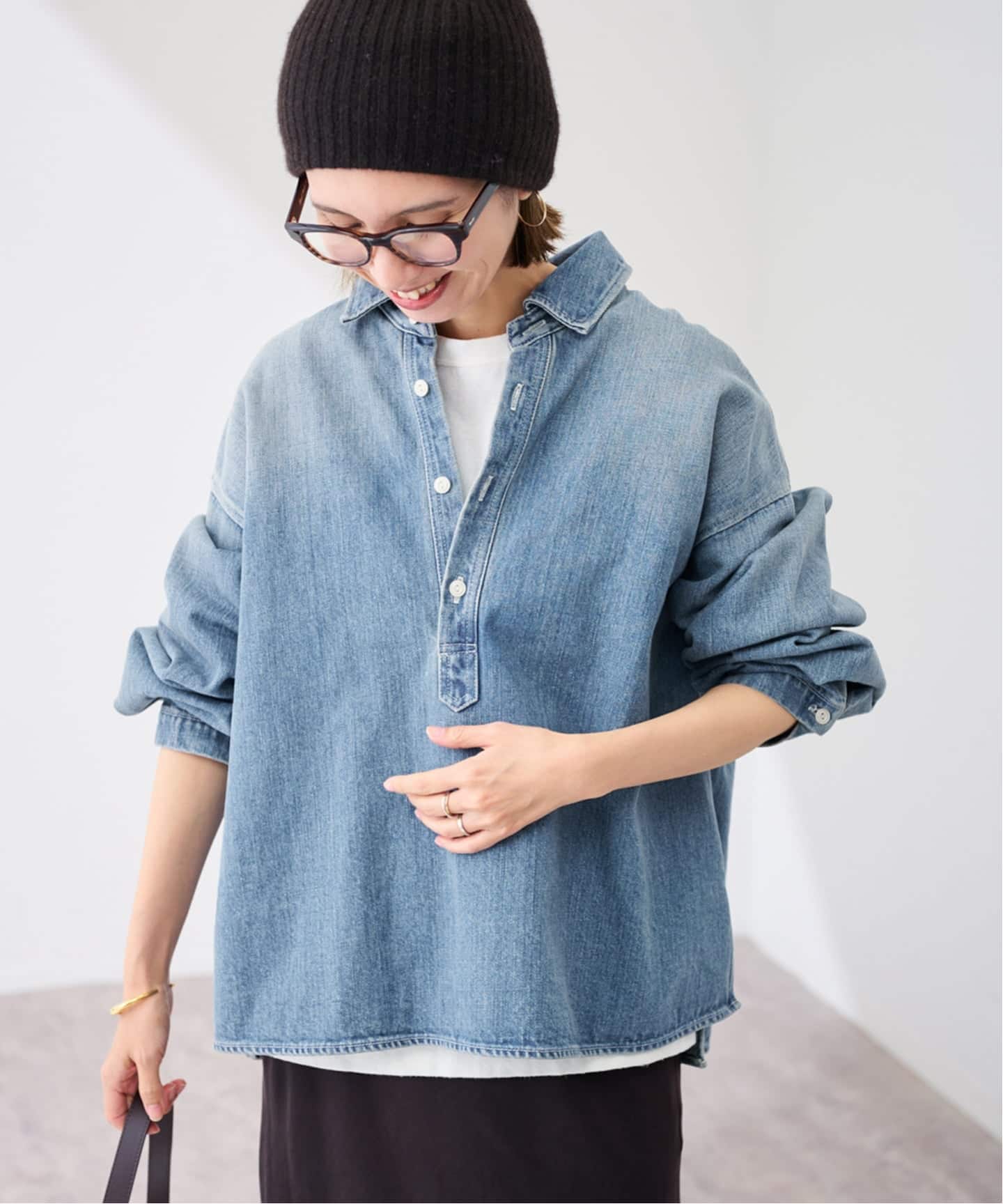 ≪WEB限定 / 追加予約≫デニムプルオーバーシャツ（シャツ／ブラウス