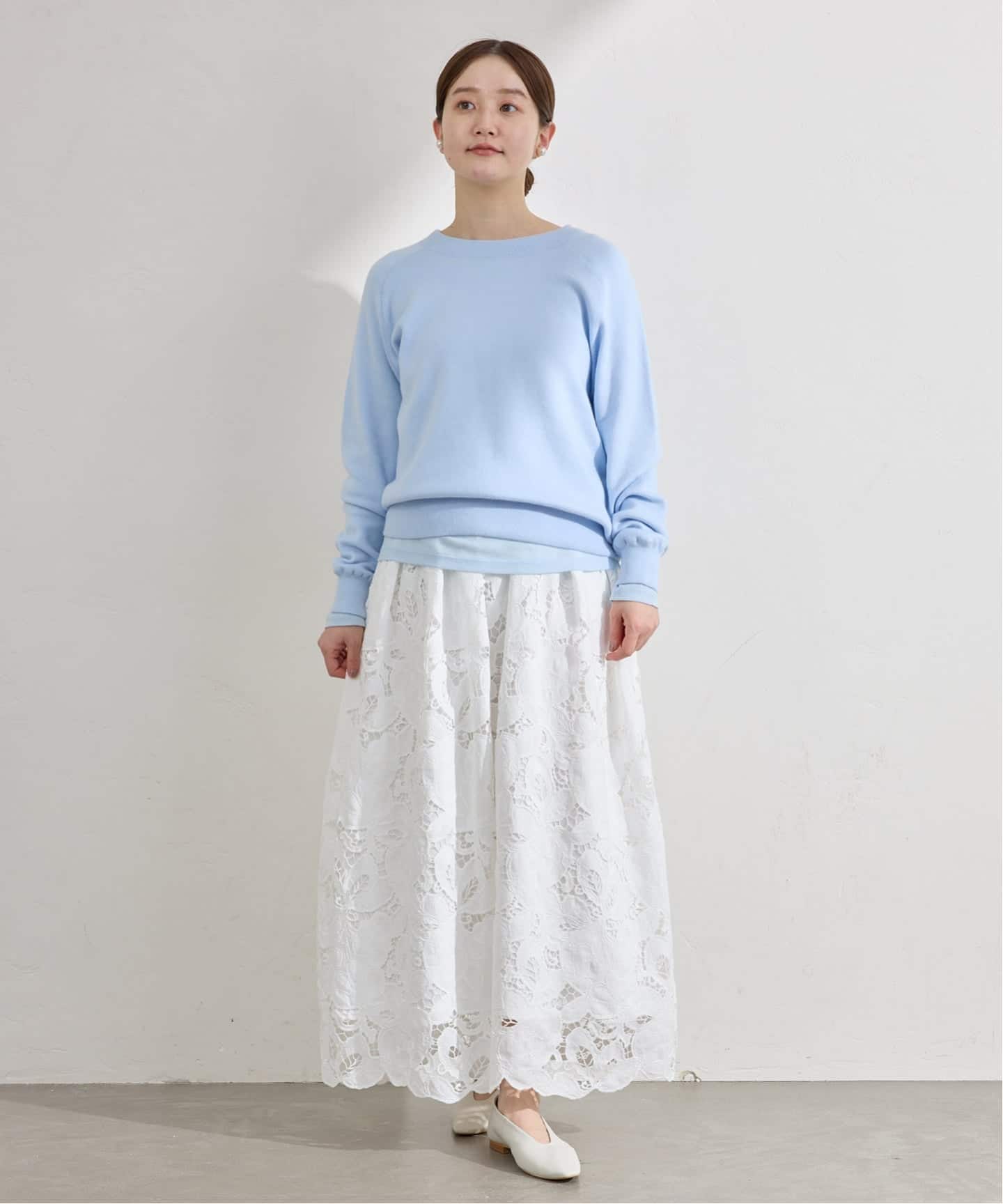 フラワーコードレーススカート（ロング・マキシ丈スカート）｜IENA