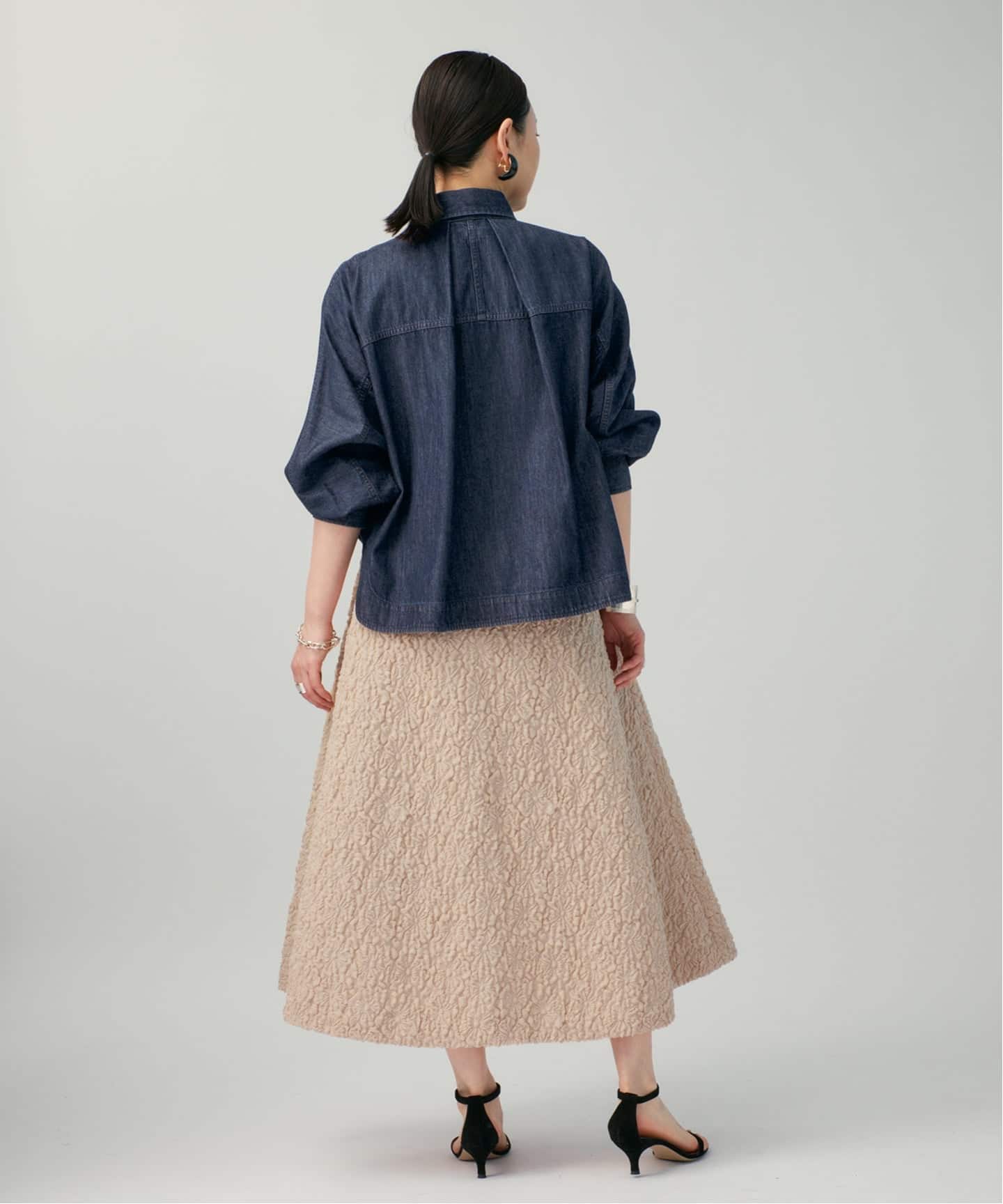 予約》SAQUI サキ Matelasse Frared スカート 26SS20（ロング・マキシ