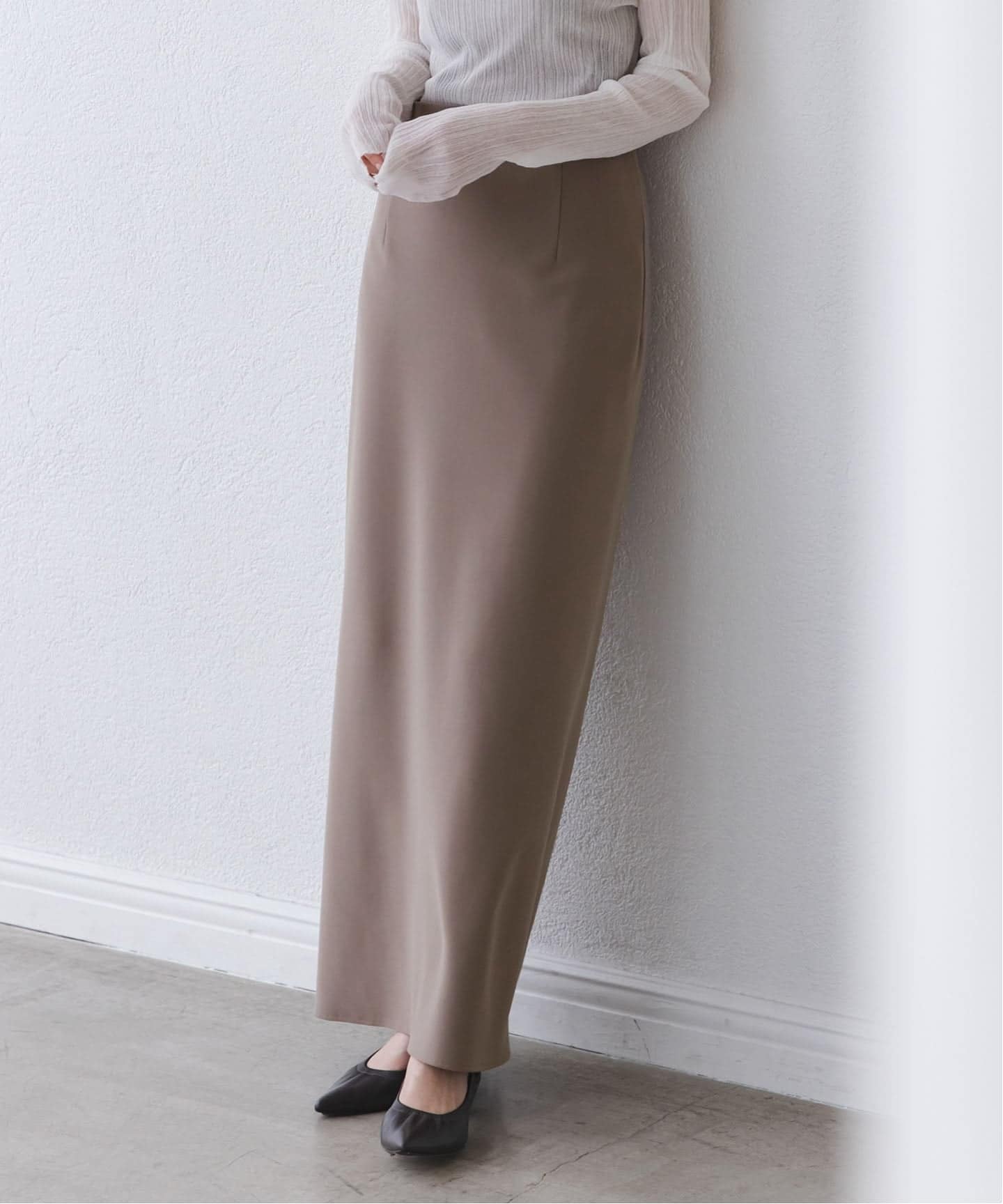 追加》【洗える】コンフォートジャージーライクタイトスカート8