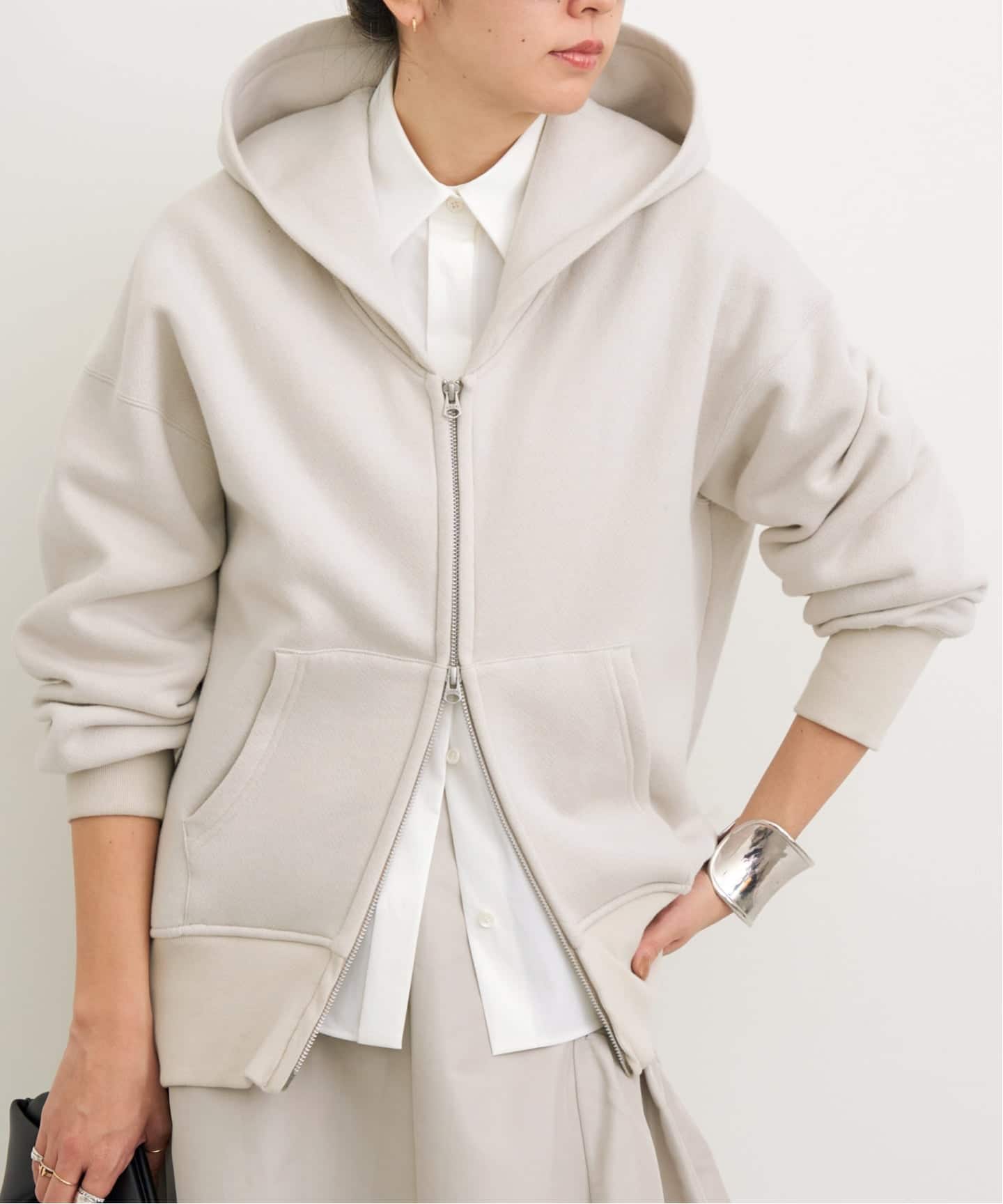 AMERICANA/アメリカーナ】 WIDE FULLZIP HOODIE（パーカー）｜L