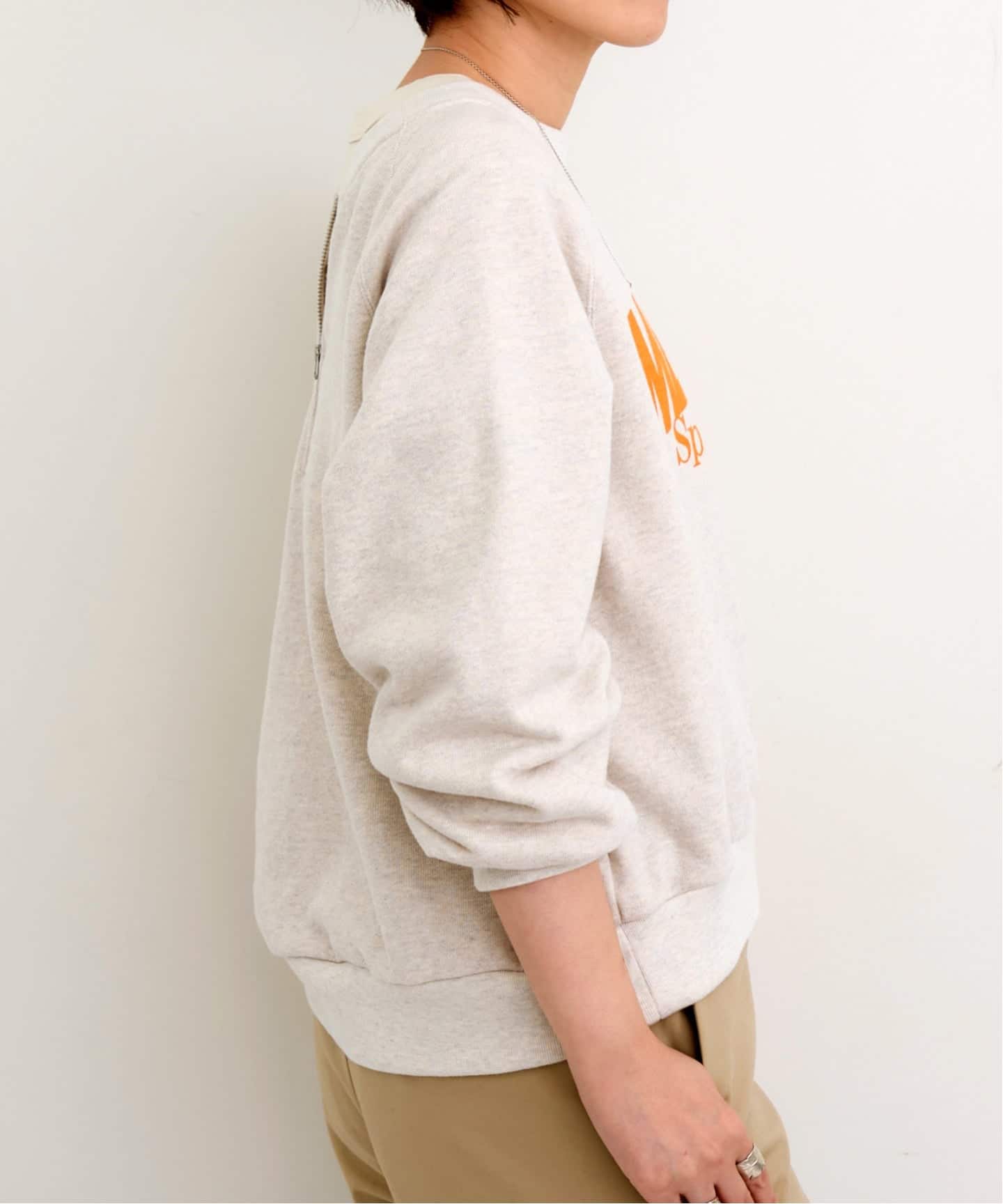AMERICANA/アメリカーナ】 BACK ZIP SWEAT（スウェット）｜L