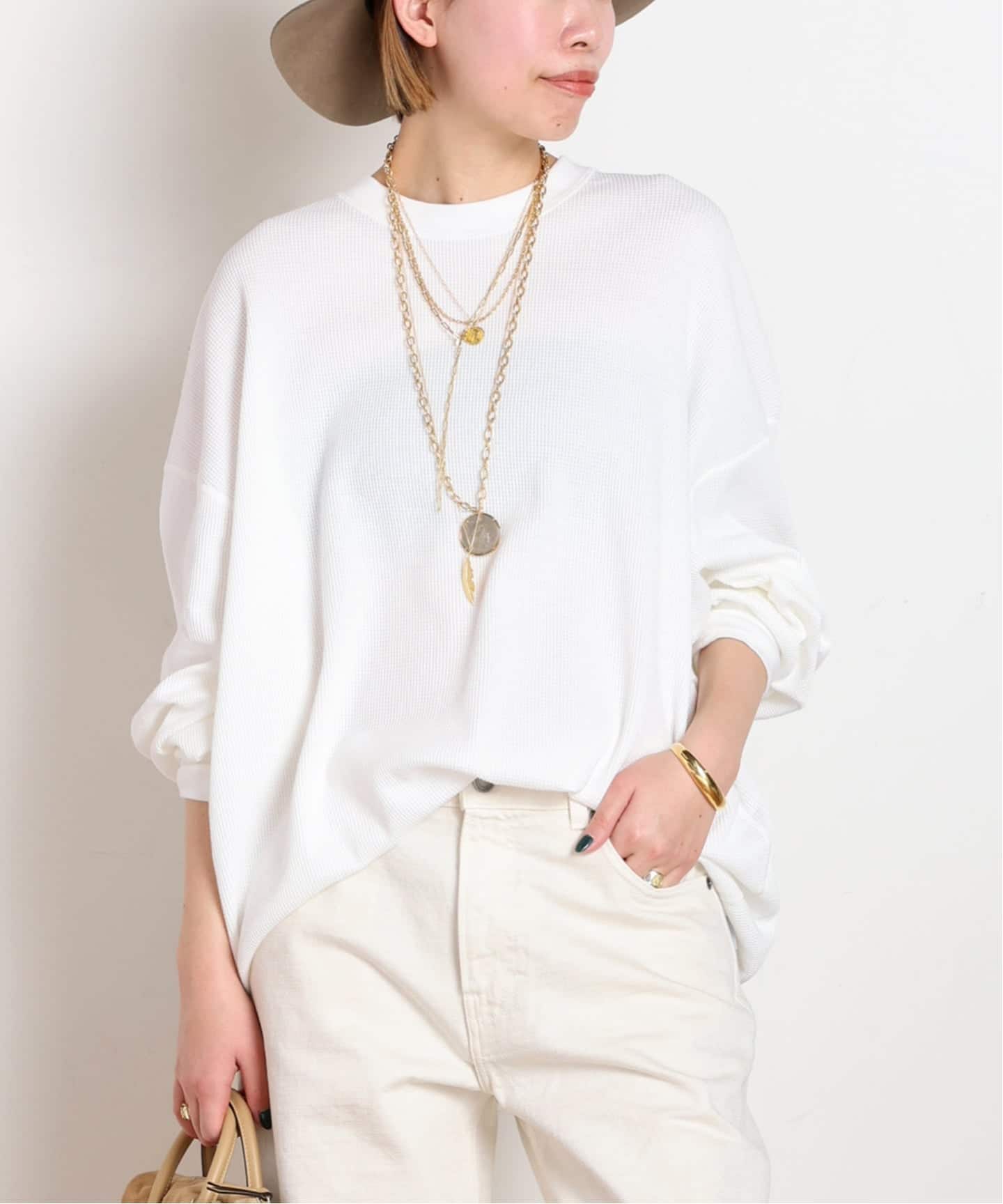 AMERICANA/アメリカーナ】別注サーマルプルオーバー（Tシャツ