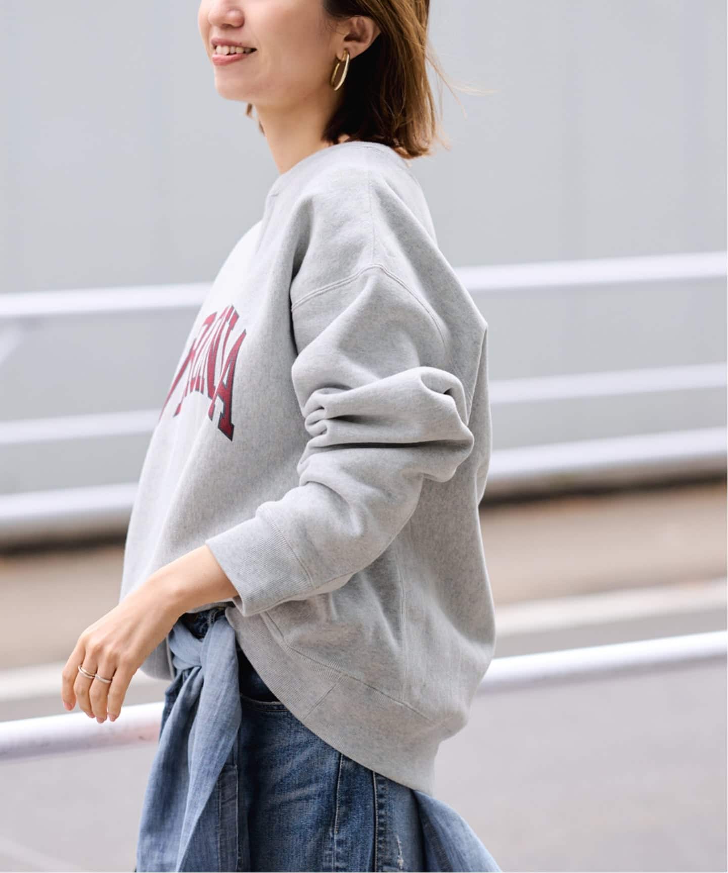 Champion 別注リバースウィーブ ロゴスウェットポケットプルオーバー