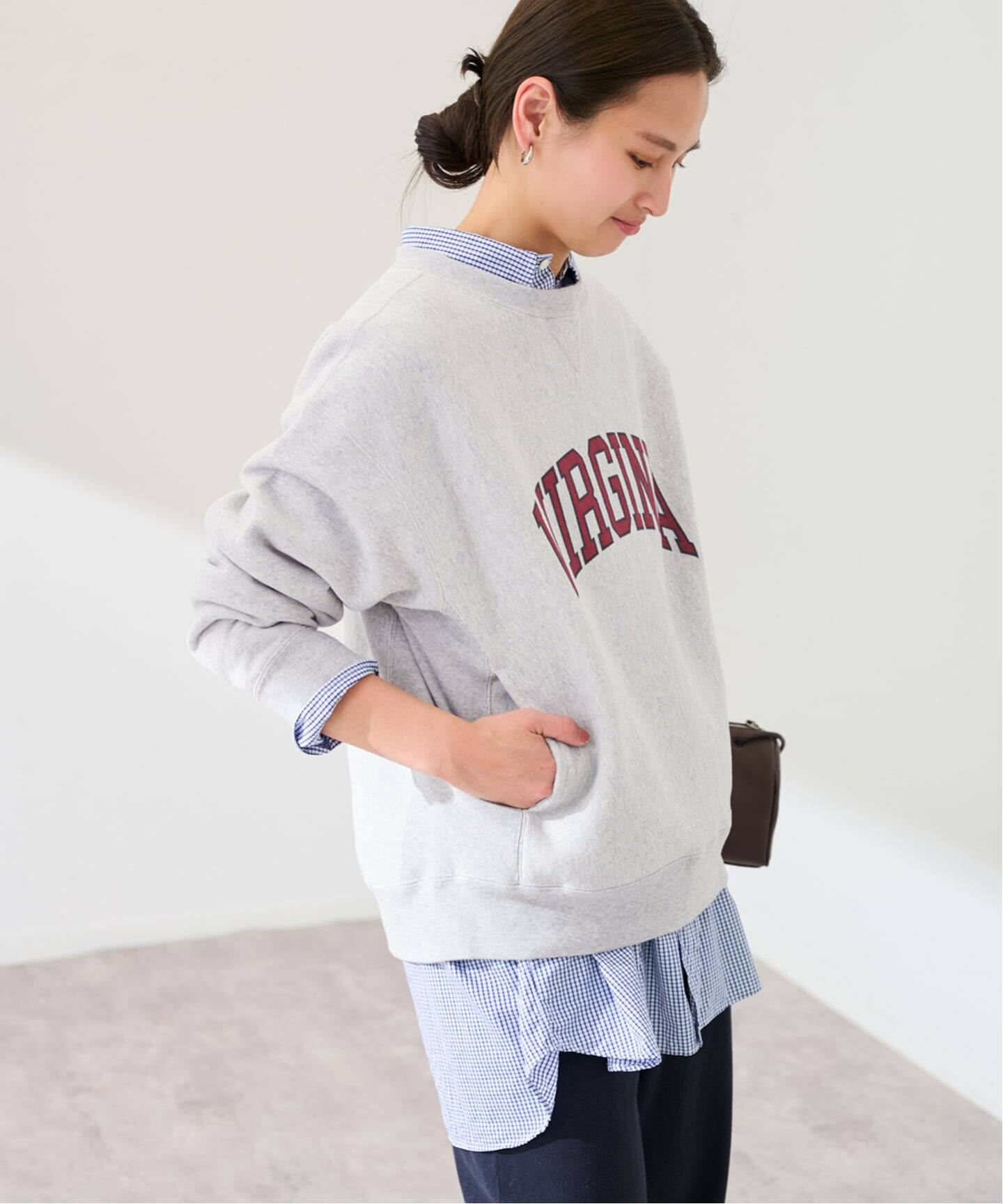 Champion 別注リバースウィーブ ロゴスウェットポケットプルオーバー