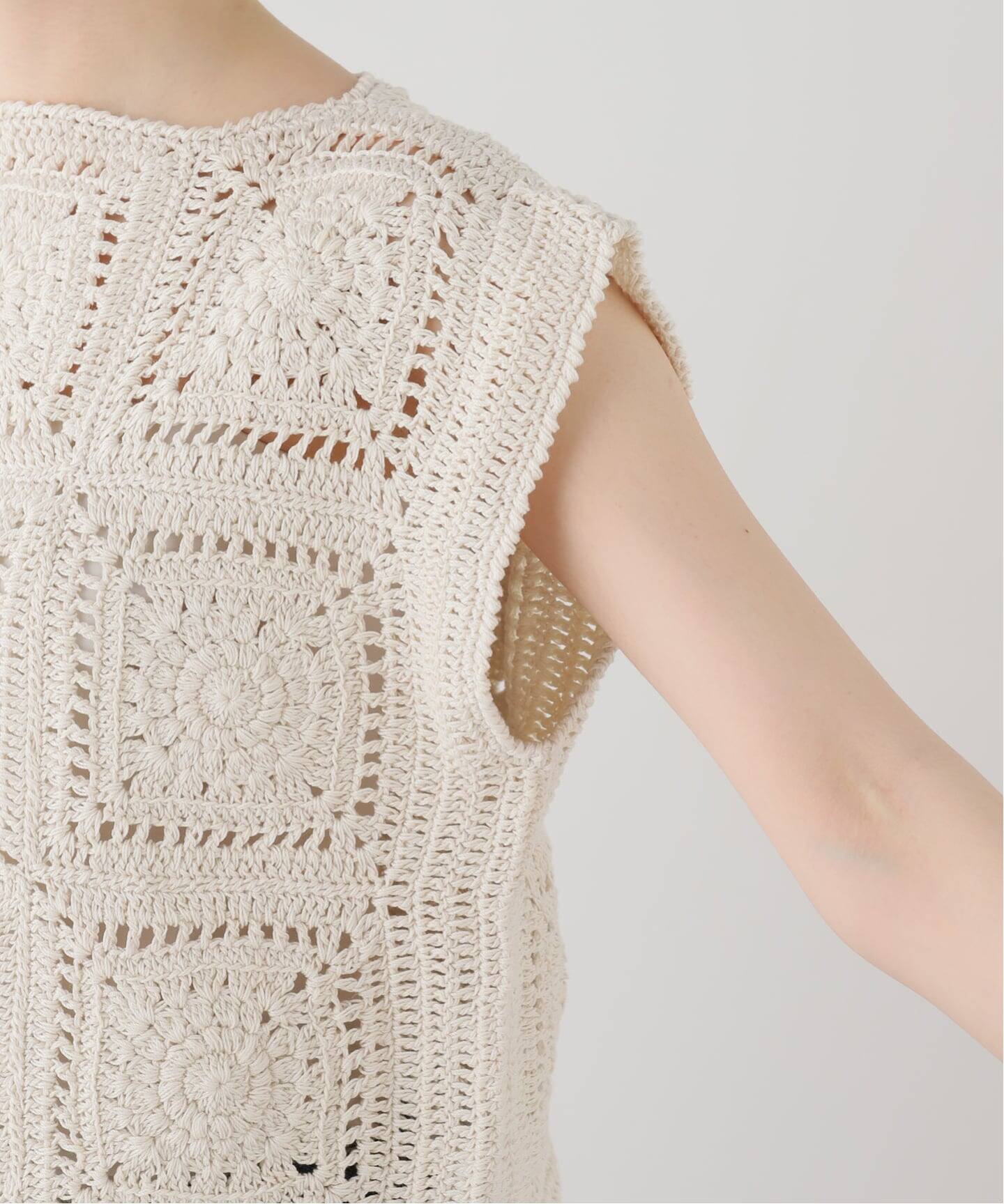 MAYDI】square stitch hand-knitted Vest（ベスト）｜journal standard