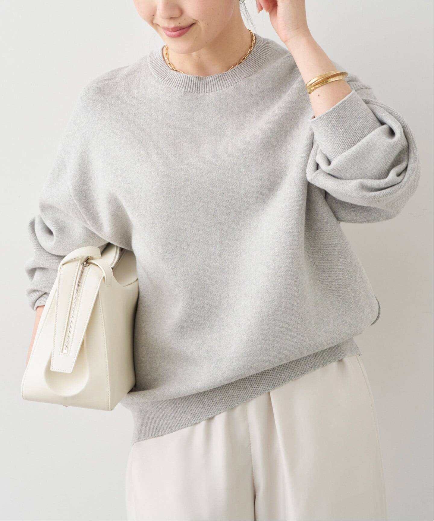 SMOOTH TOP クルーネック プルオーバー（ニット／セーター）｜Deuxieme