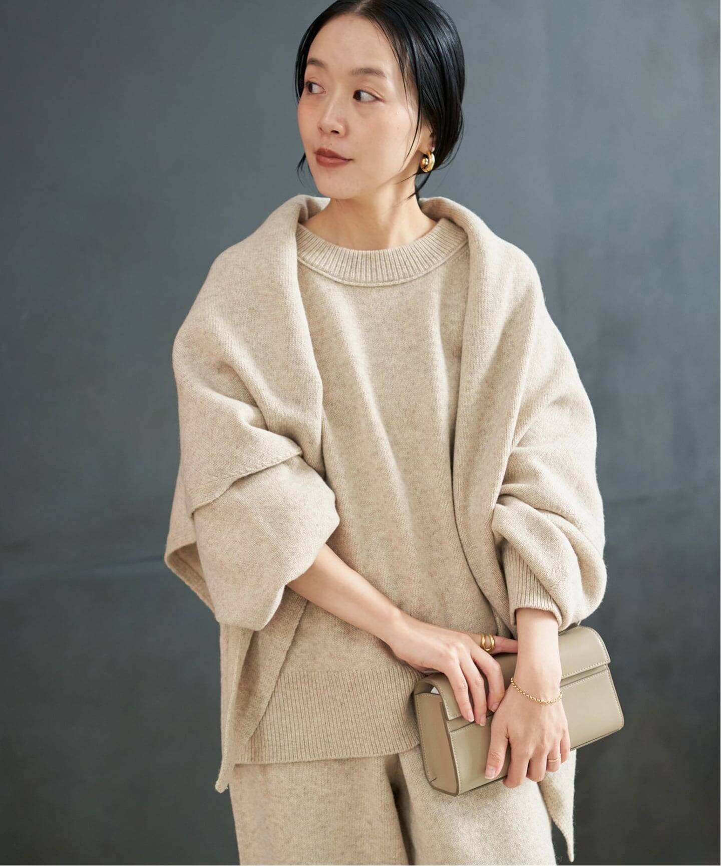 追加》R'IAM ストールプルオーバー（ニット／セーター）｜Plage