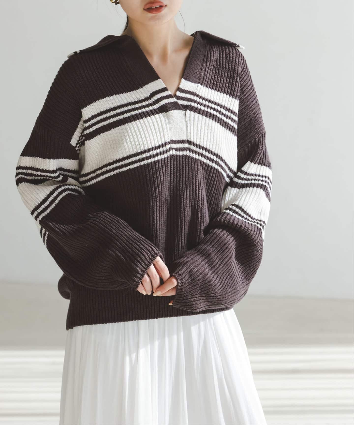 NOBLE別注》Venit/ヴェニット ランダムボーダーニット（ニット