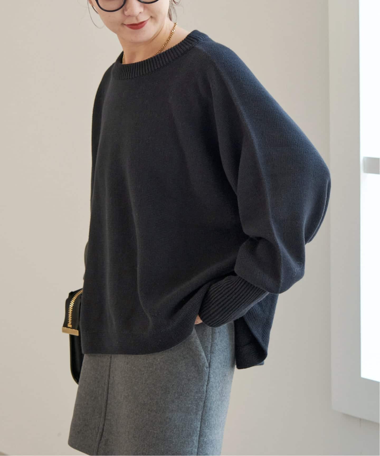 WEB限定 / 追加2》バルキーヤーンドルマンロングリブニット（ニット