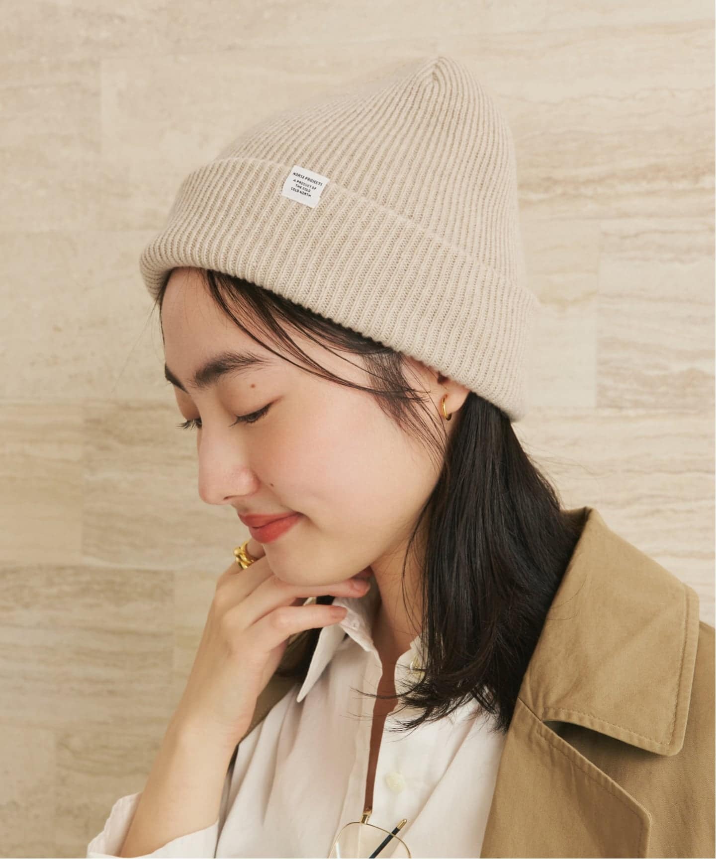 NORSE PROJECTS / ノースプロジェクト LAMBSWOOL ビーニー(ナチュラル