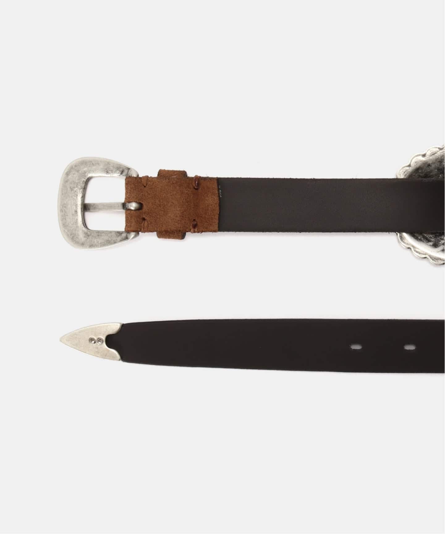 PUNTOVITA/プントヴィータ】 BROWN CONCHO BELT（ベルト）｜L