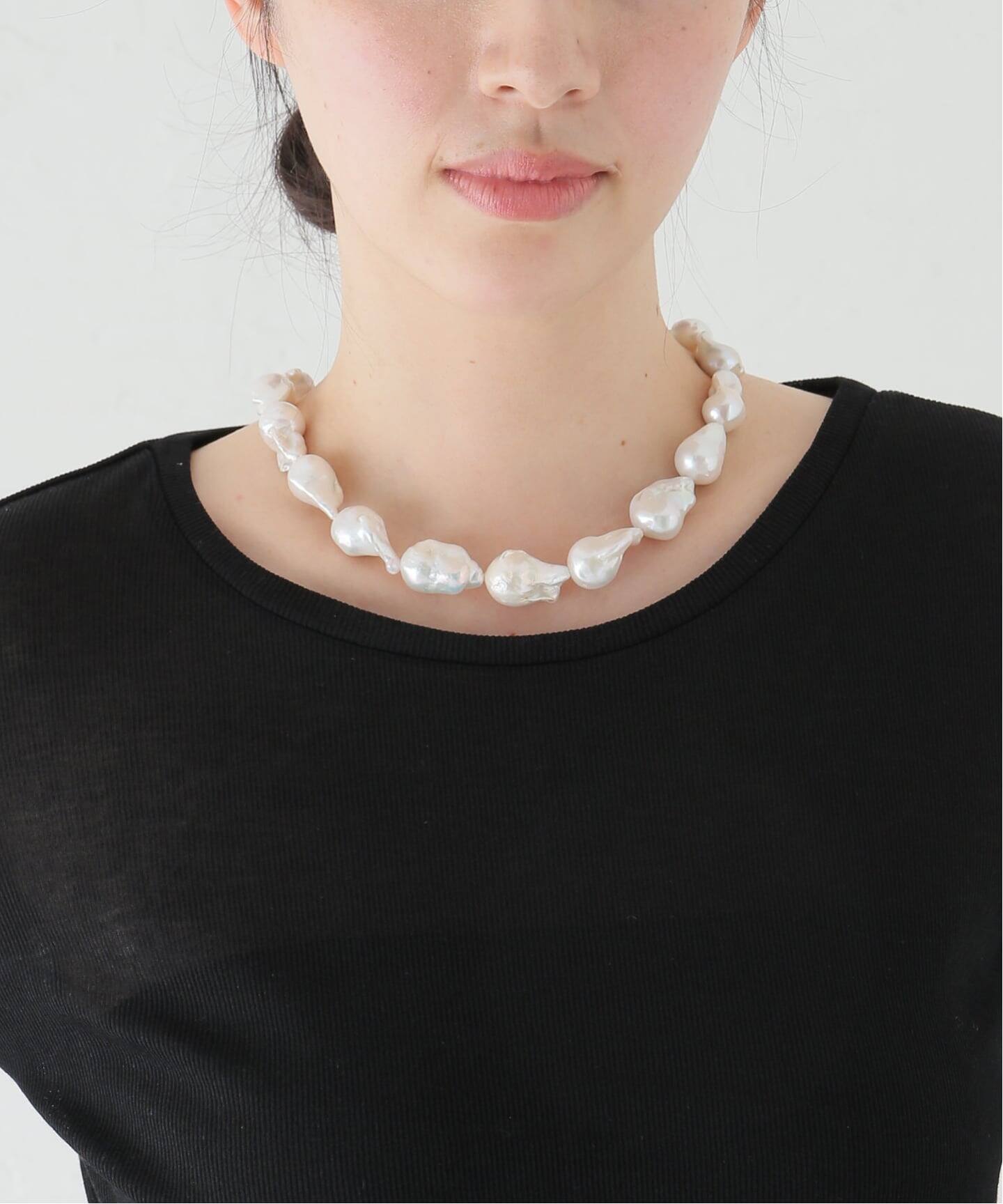 STELLAR HOLLYWOOD/ステラハリウッド ビッグバロックパールネックレス