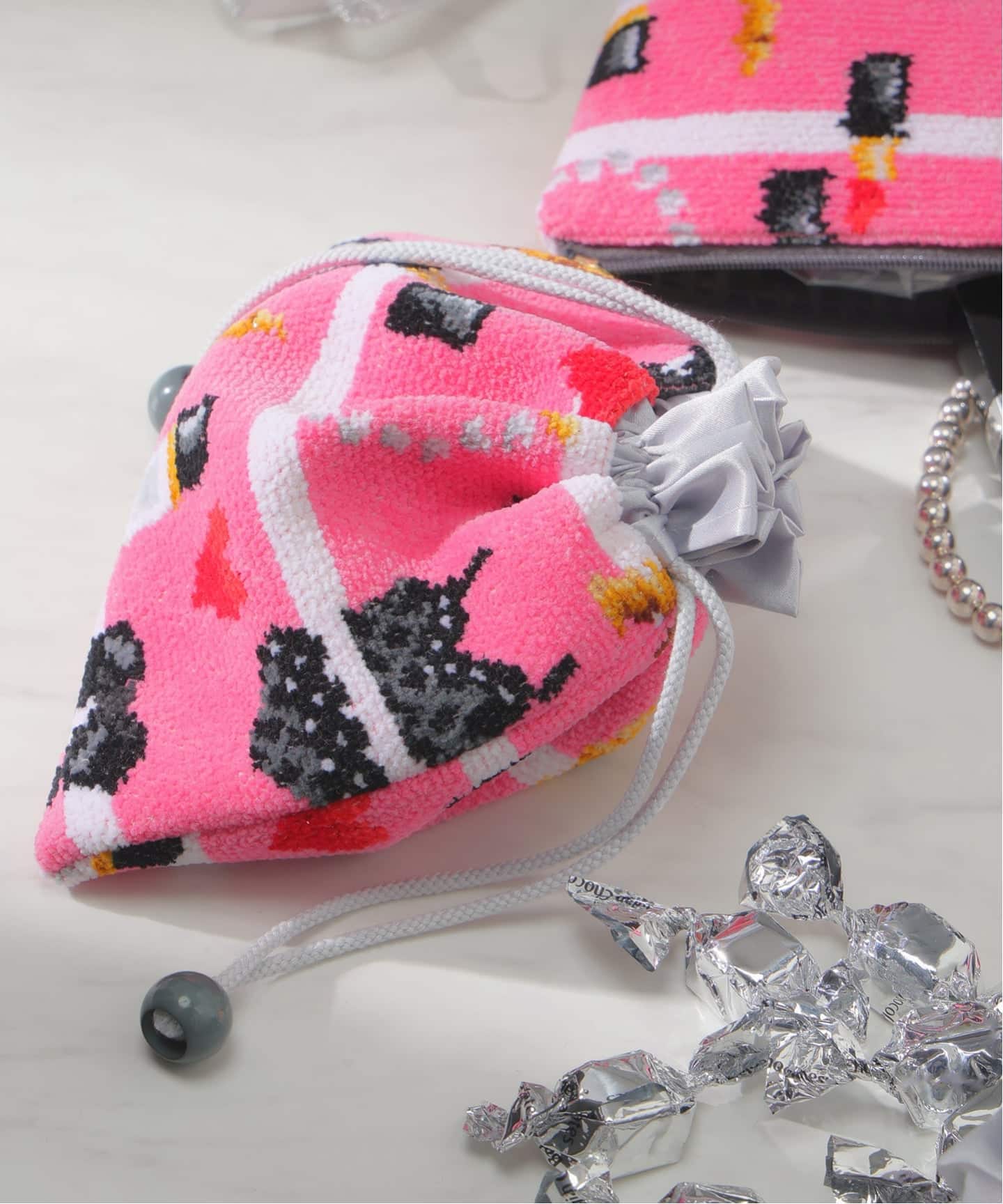 FEILER×IÉNA ENFANT AMOR&ROSE IÉNA 別注 ポーチ FEILER/フェイラー