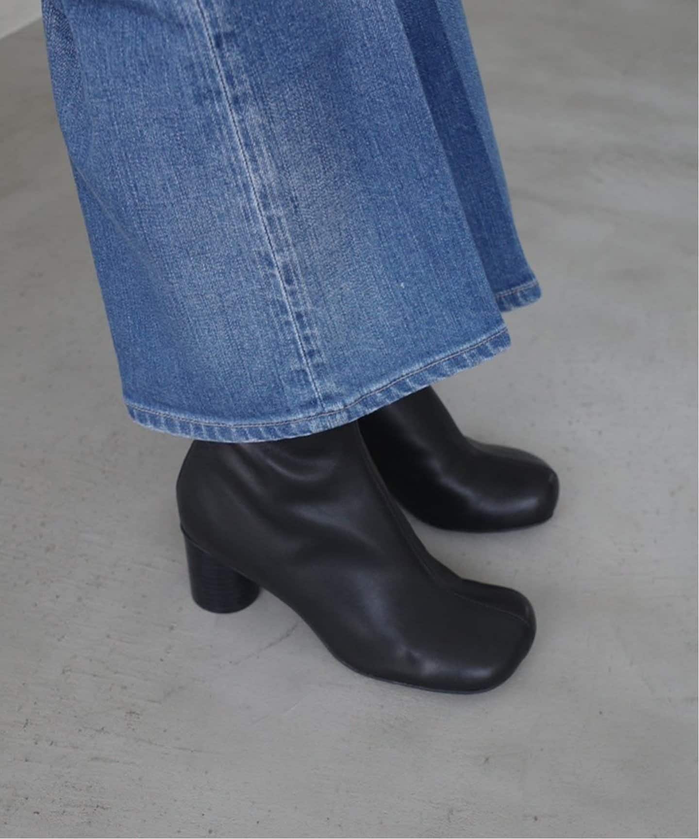 追加4》SLOBE スクエアトゥショートブーツ（ブーティ・ショートブーツ