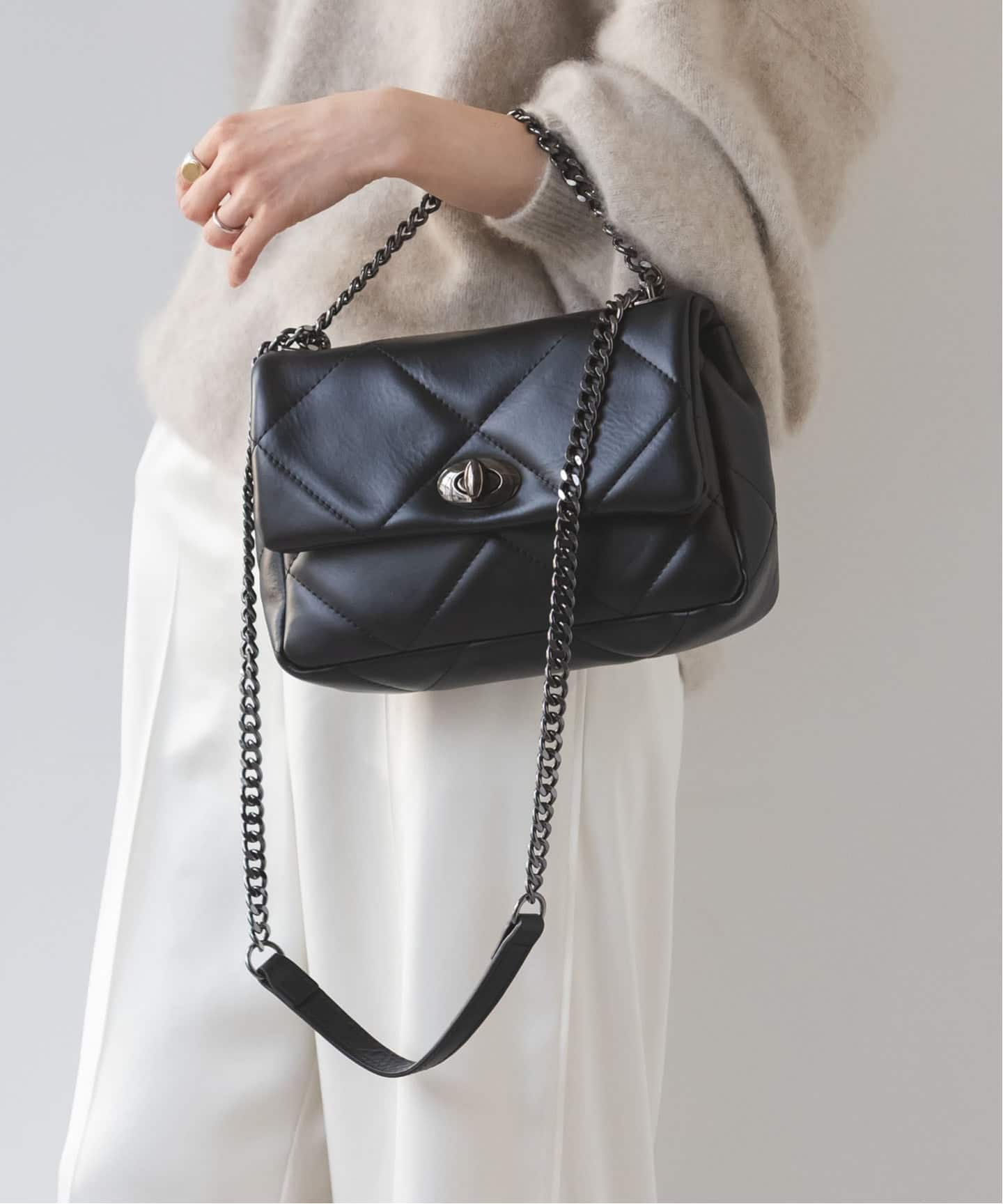 NOBLE別注・追加》Maison Vincent パッファーキルティングチェーン