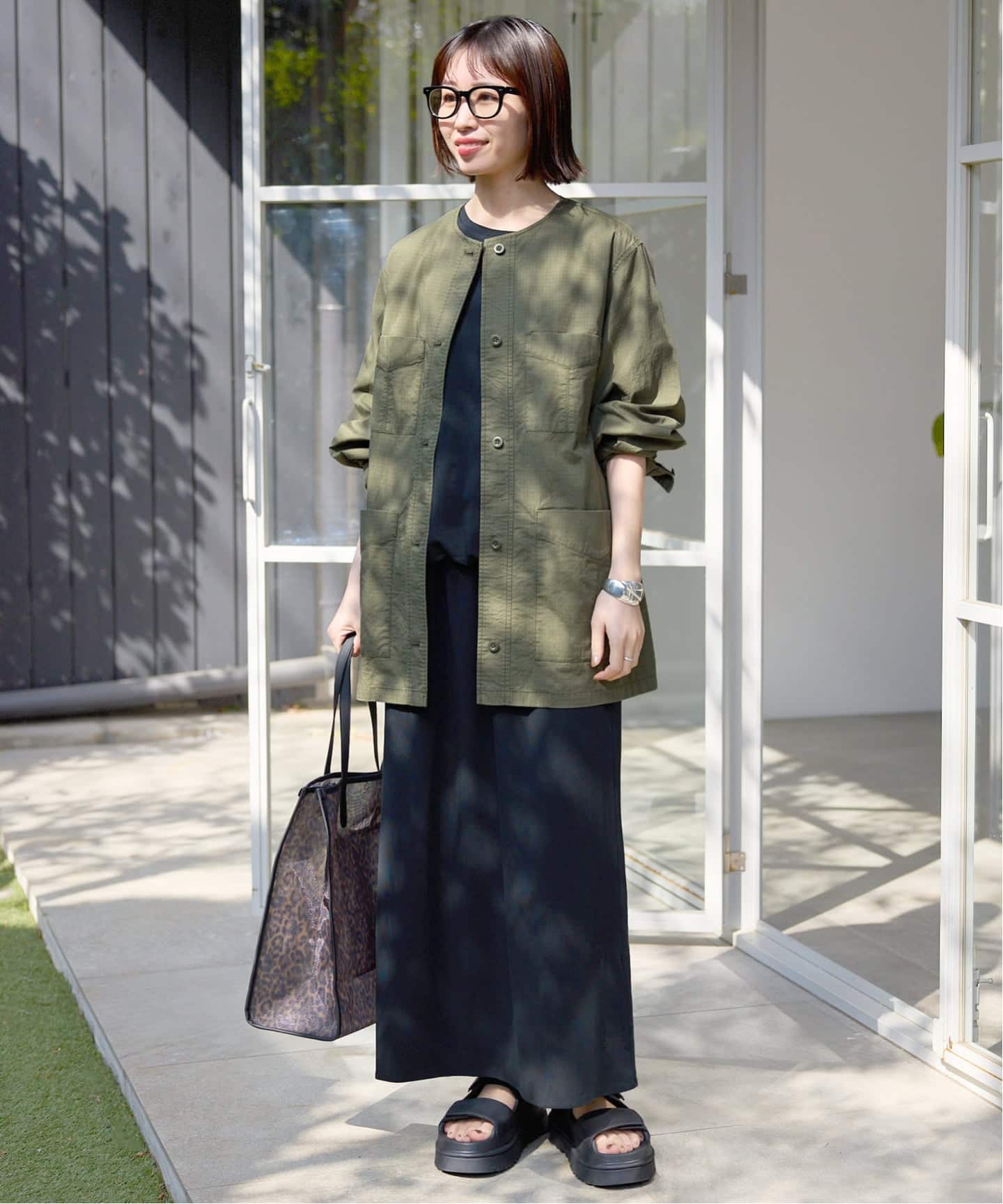 追加予約》ノーカラーサファリブルゾン（その他ブルゾン／アウター