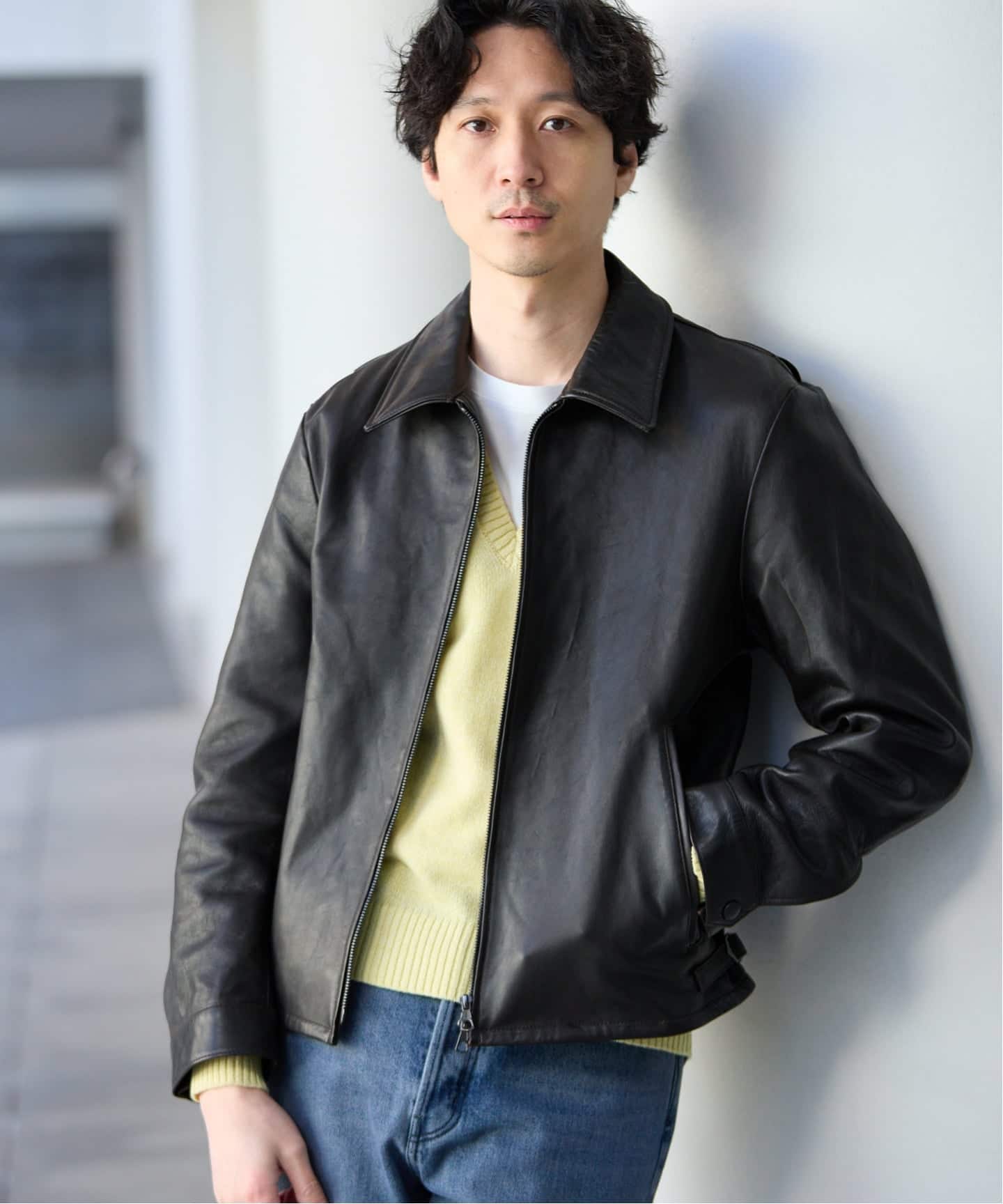 ラム アンティーク レザー ジャケット（レザージャケット）｜EDIFICE