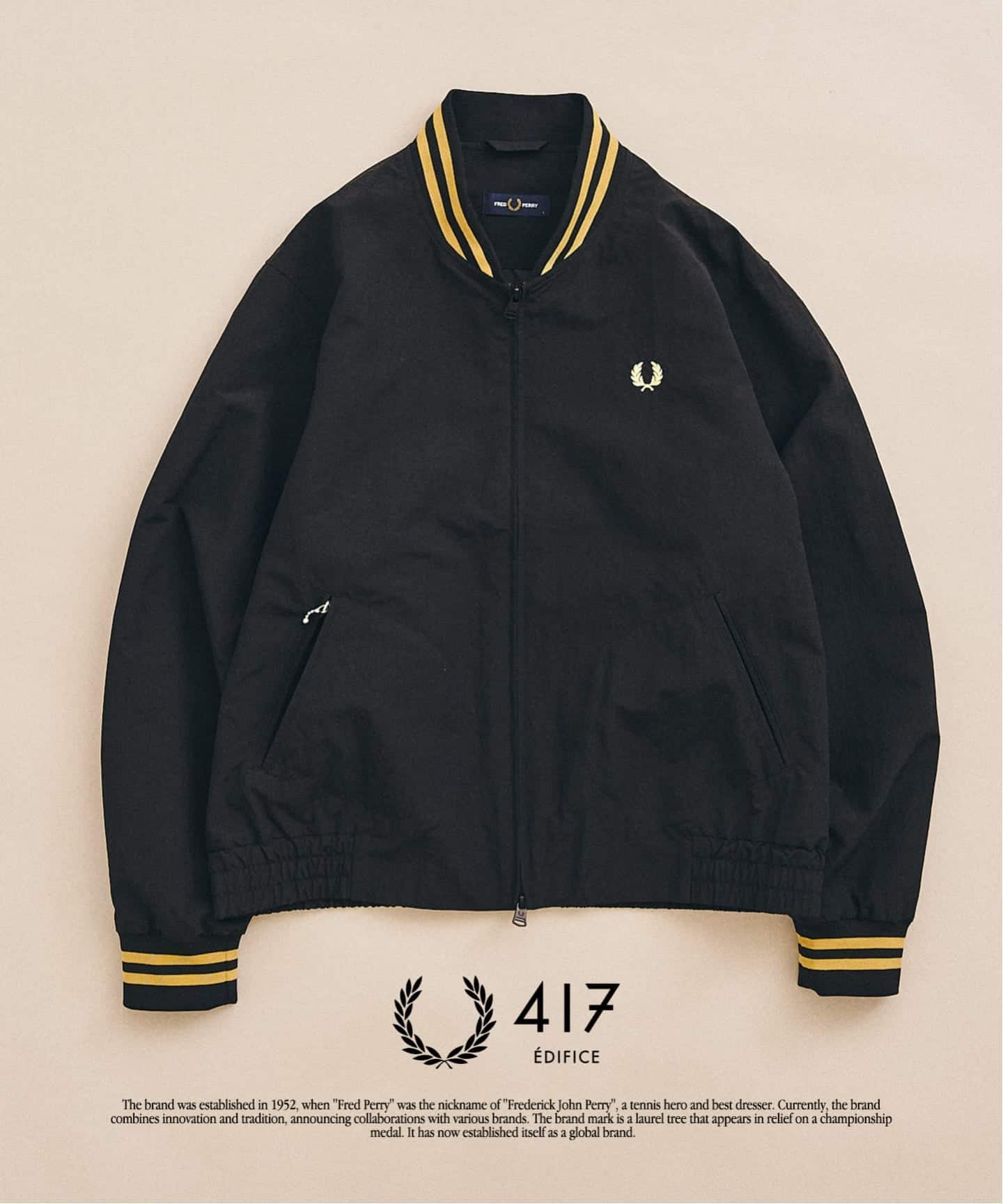 FRED PERRY / フレッドペリー417別注 Tennis Bomberブルゾン（ナイロン