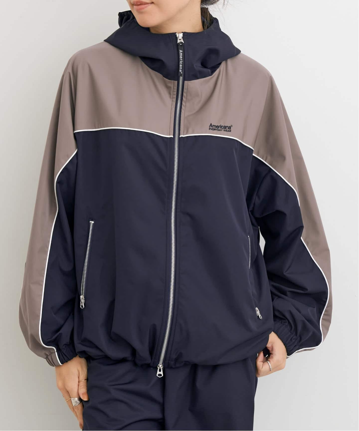 AMERICANA/アメリカーナ】 DOUBLE ZIP BLOUSON（ナイロンジャケット