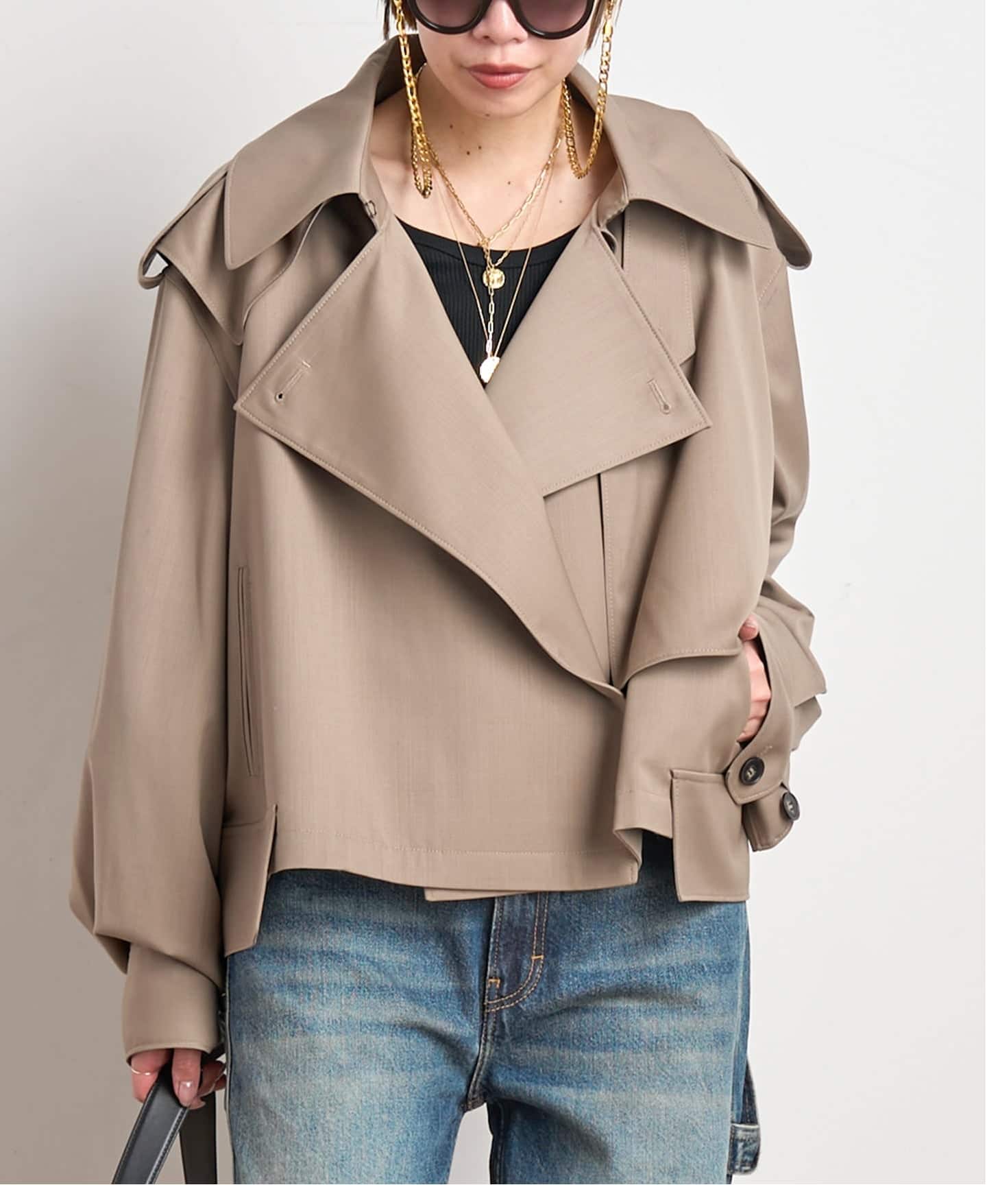 MINITZ/ミニッツ】別注SHORT TRENCH JACKET（トレンチコート）｜AP