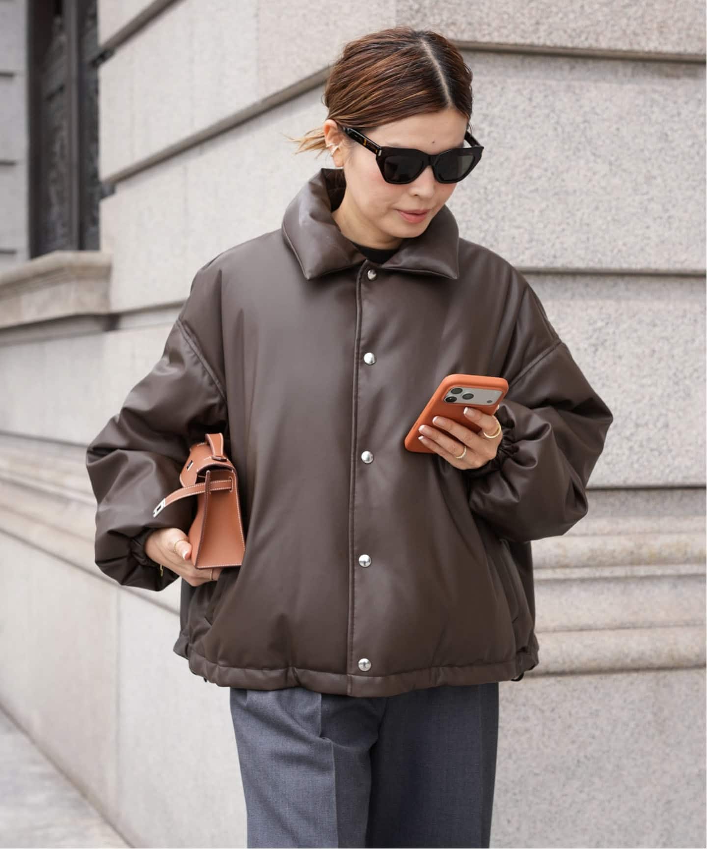 CALUX/キャラクス】SHORT COACH JACKET（ダウンジャケット）｜Deuxieme