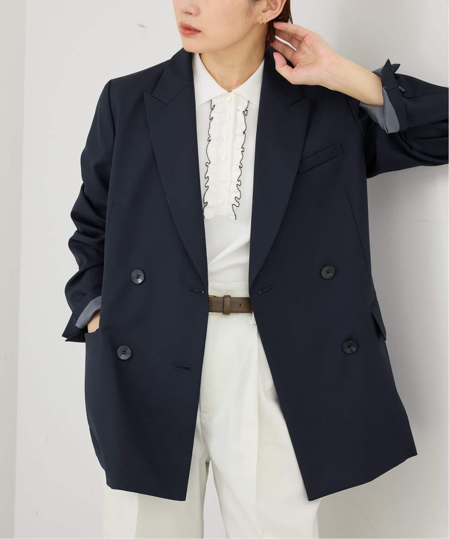 ツイルダブルブレストジャケット（テーラードジャケット）｜IENA