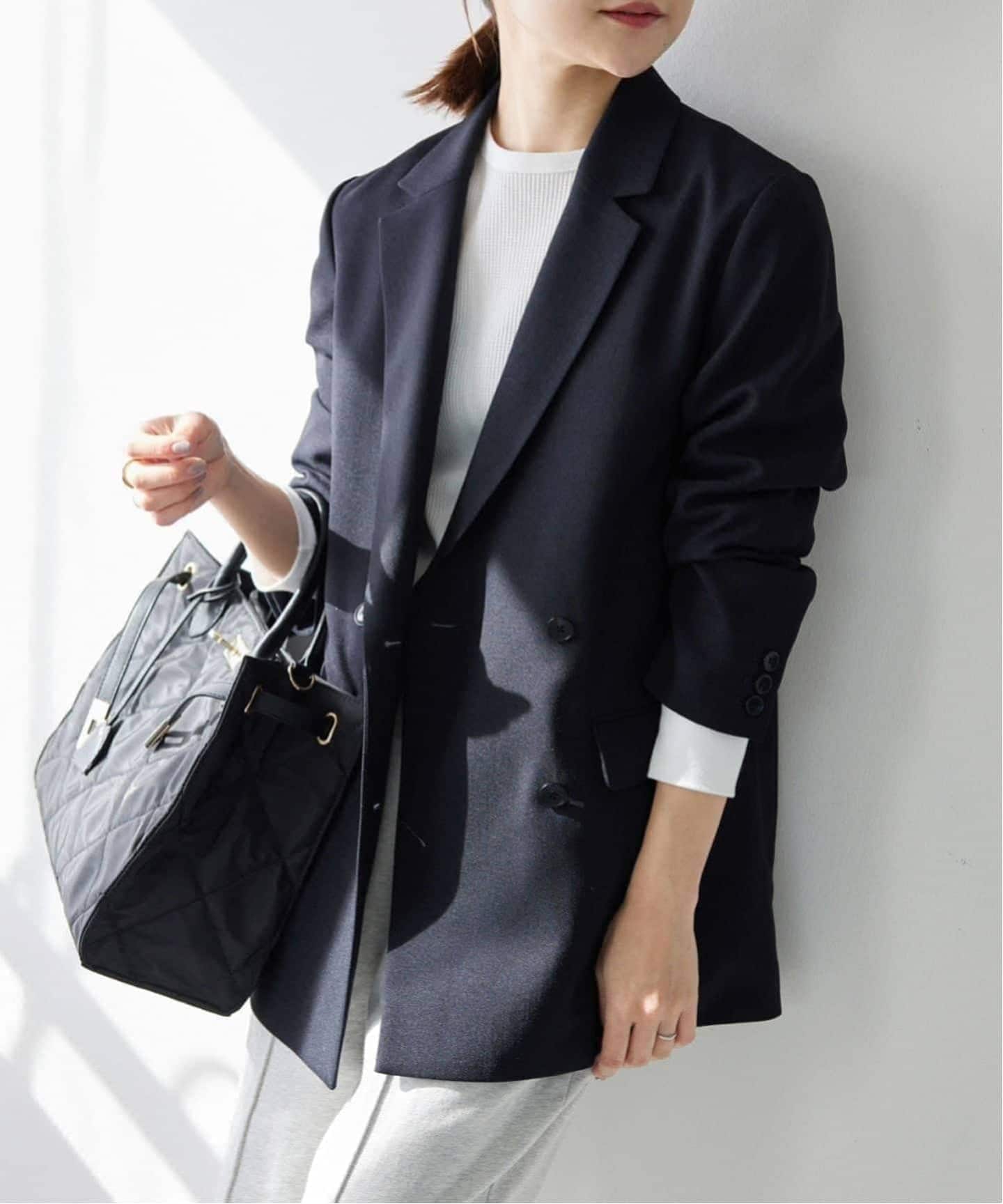 セットアップ対応可/追加2》ウォッシャブルツイルダブルジャケット