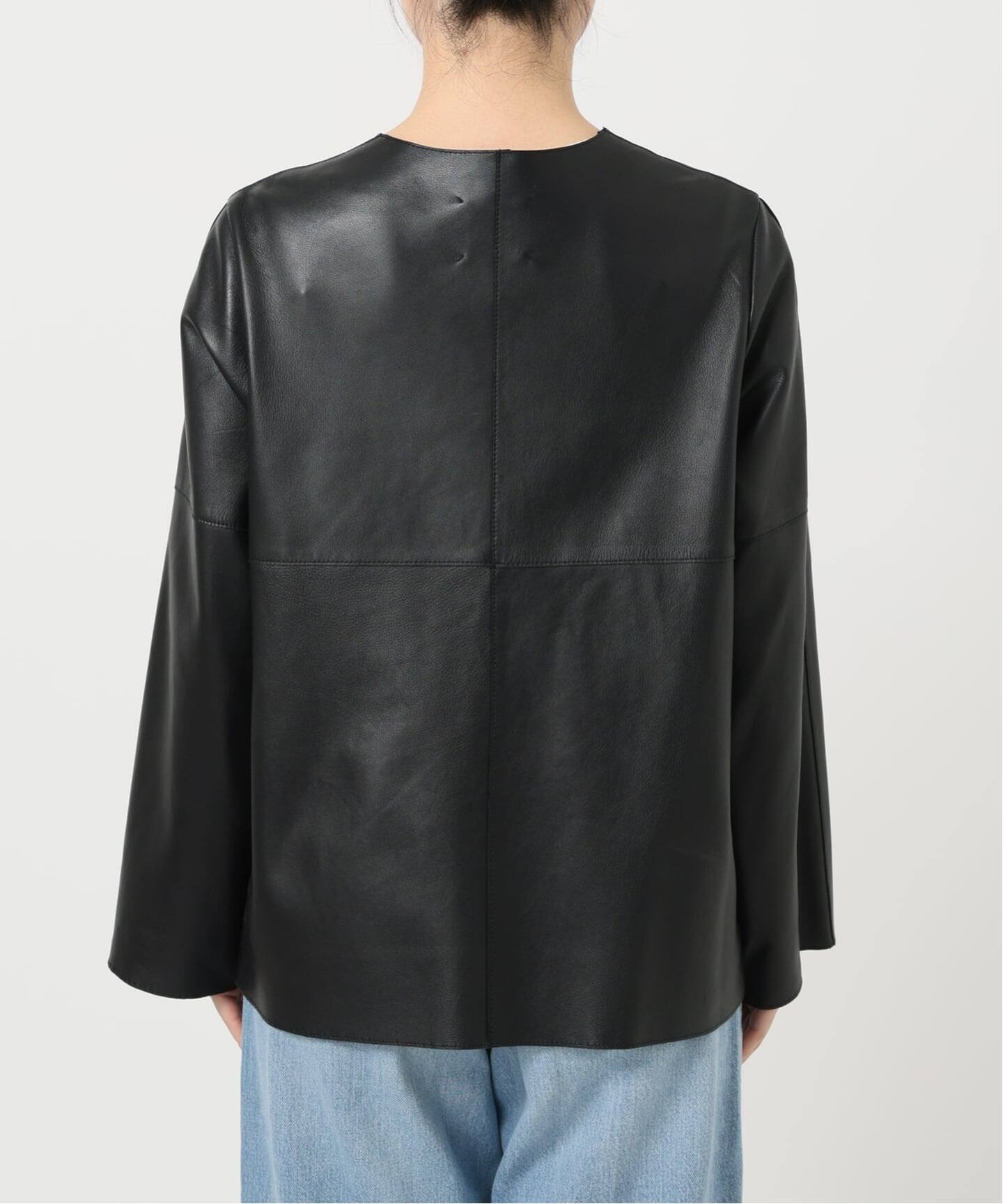 追加予約》IENA LA BOUCLE SHEEPレザージャケット（ノーカラー