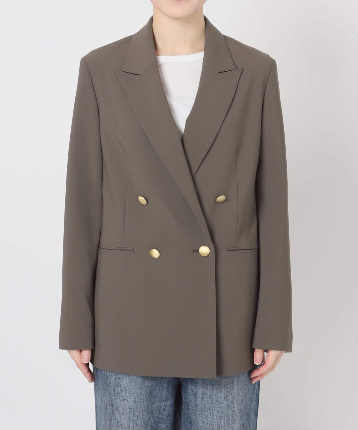新色有り / 追加》プレーンウィーブダブルブレストジャケット