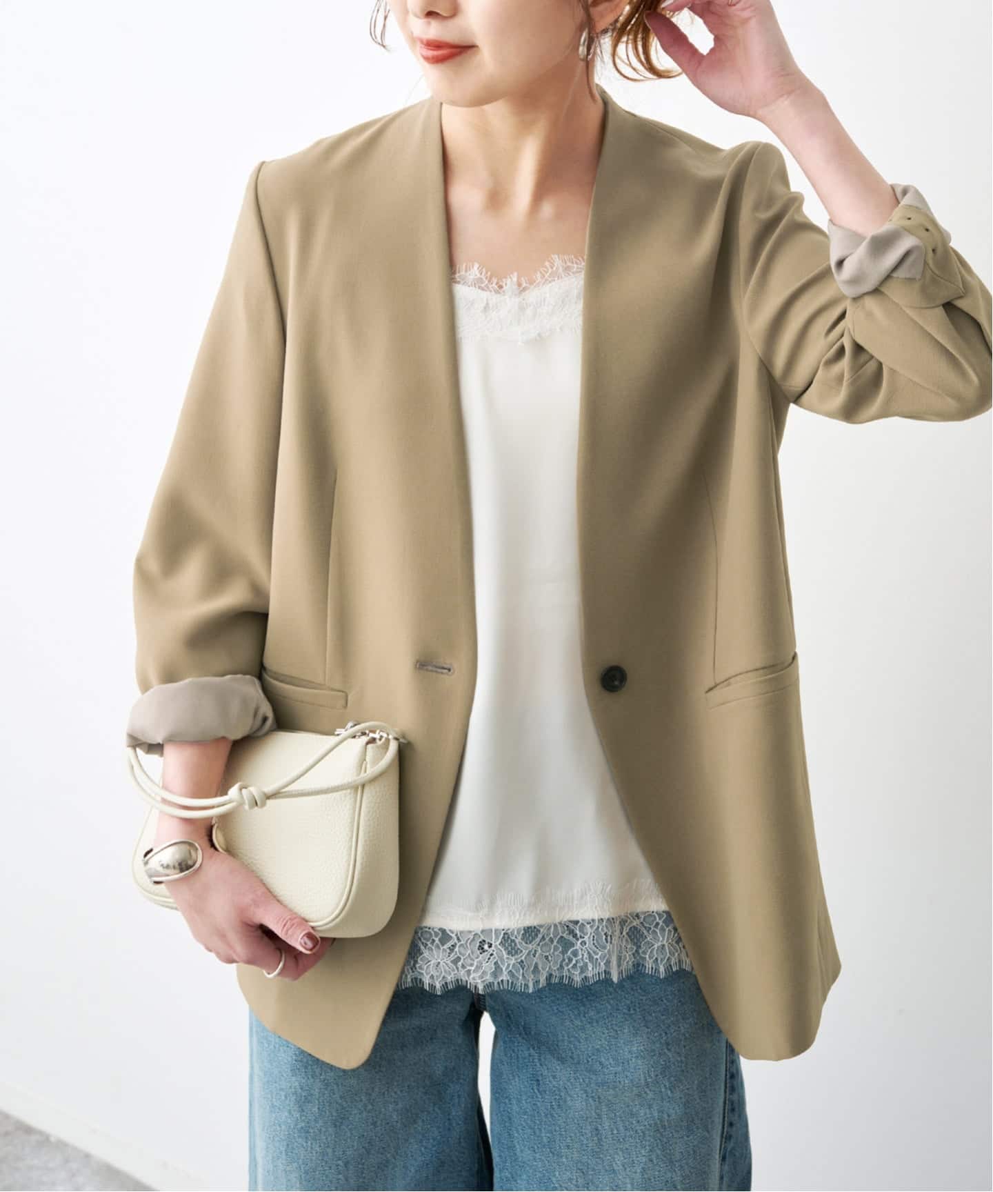 Spick and Span｜スピック＆スパンのノーカラージャケット（レディース