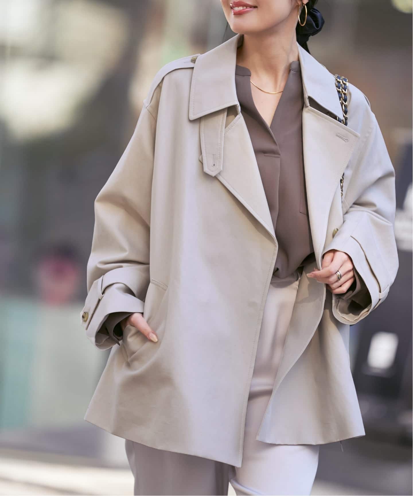 WEB限定追加》コットンダブルクロスハーフコート（その他ブルゾン