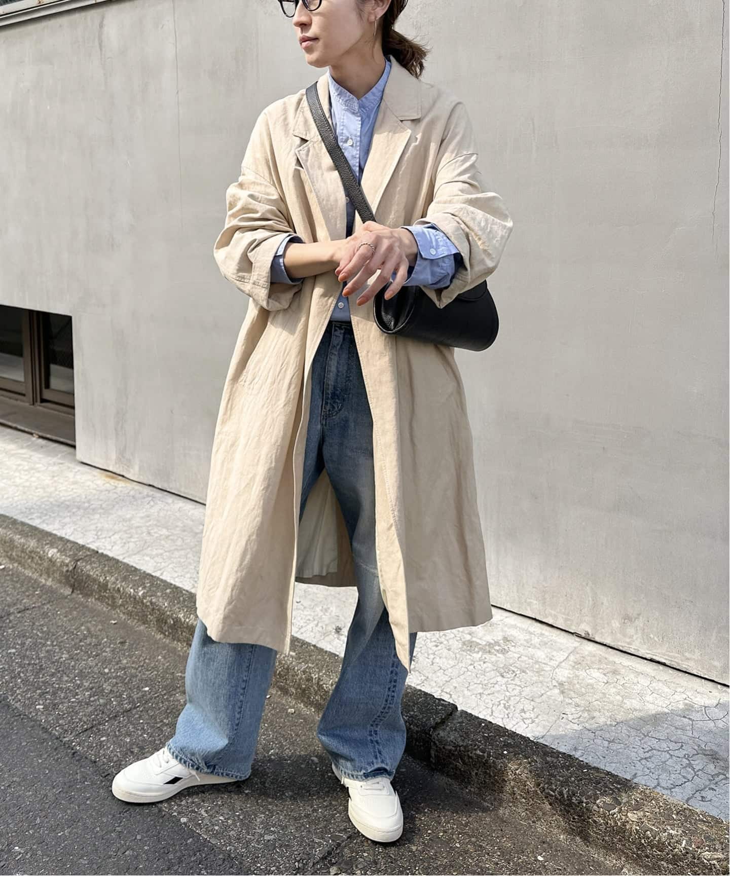 ≪一部カラーWEB限定 / 追加≫綿麻ポプリンコート（チェスターコート