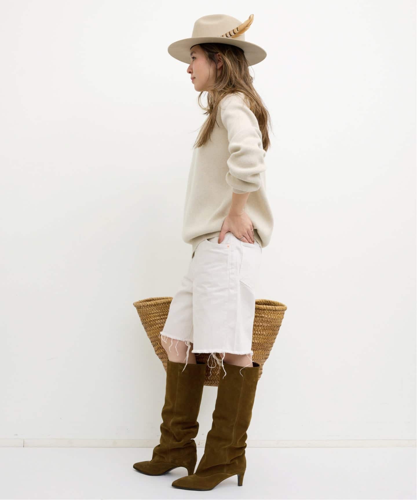 RED CARD/レッド カード】 HALF DENIM（デニムパンツ・ジーンズ）｜L