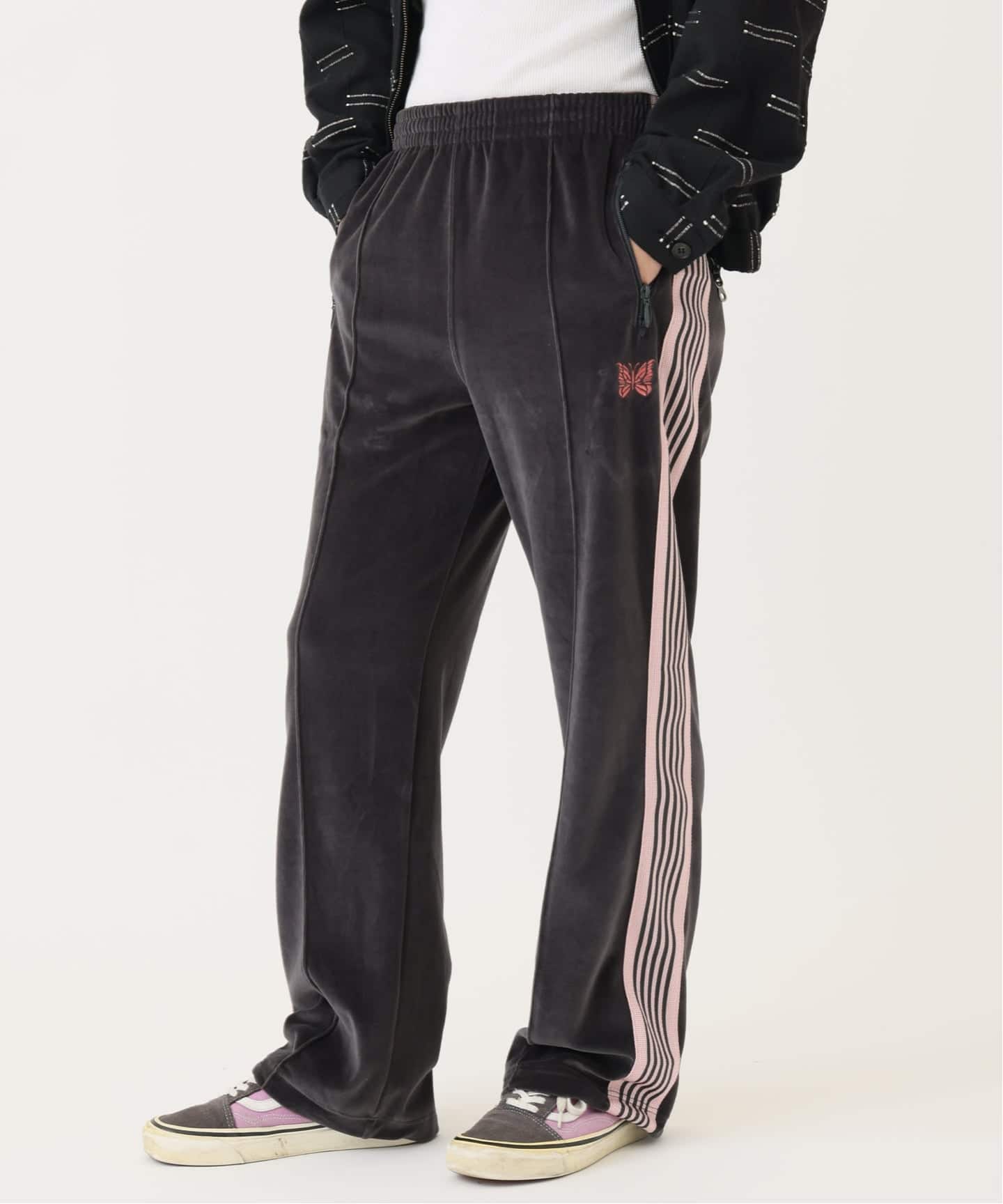 NEEDLES / ニードルズ 別注 C/PE ベロア トラック パンツ（スラックス