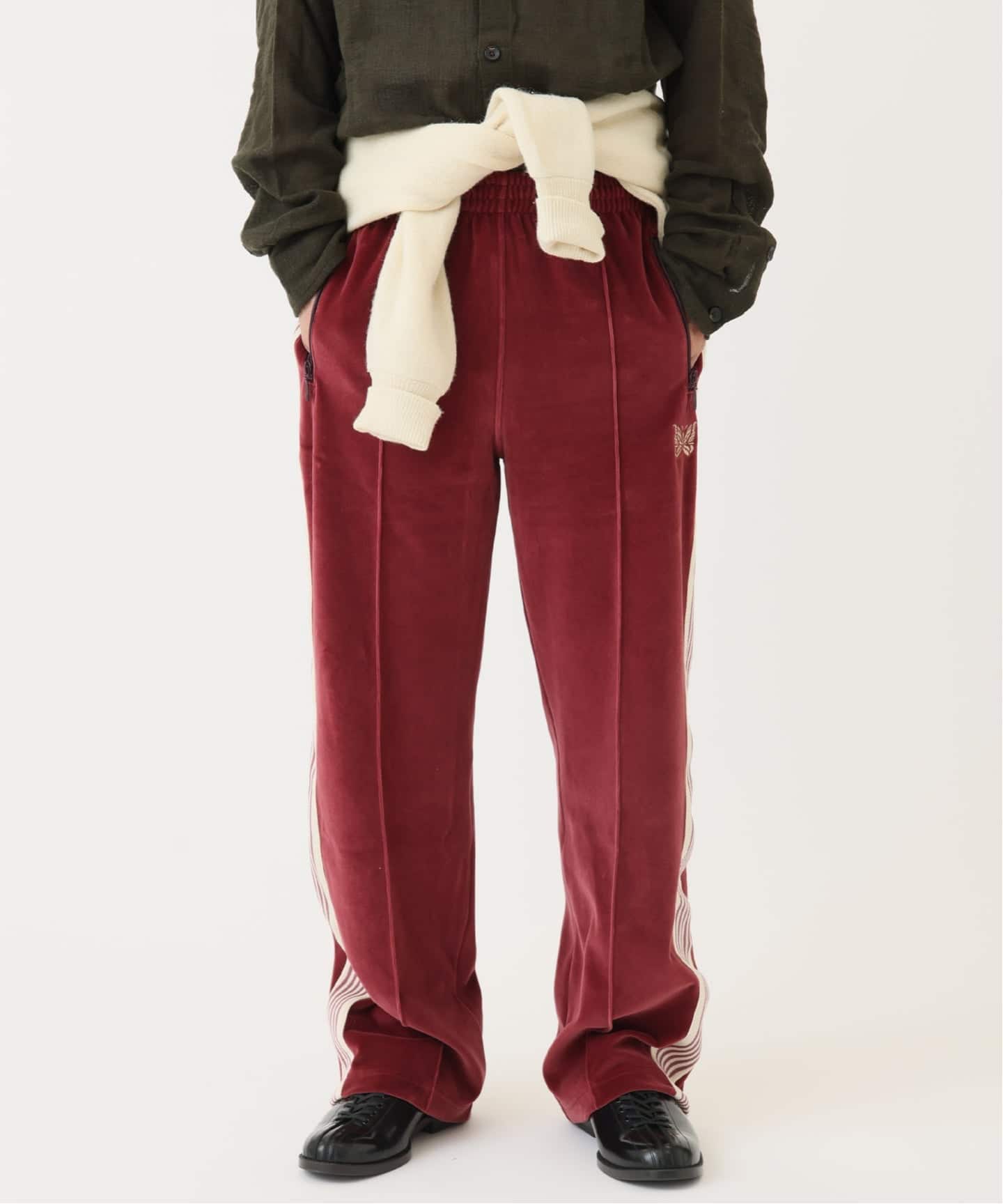 NEEDLES / ニードルズ 別注 C/PE ベロア トラック パンツ（スラックス