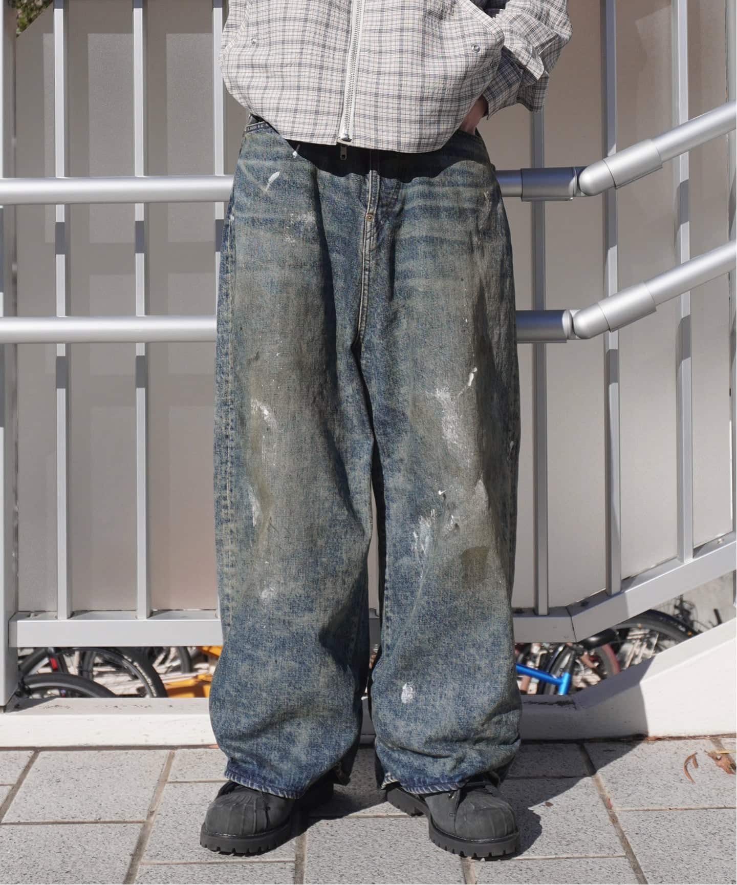 refomed / リフォメッド FRESH MAN DENIM WIDE PANTS PAINT（デニム