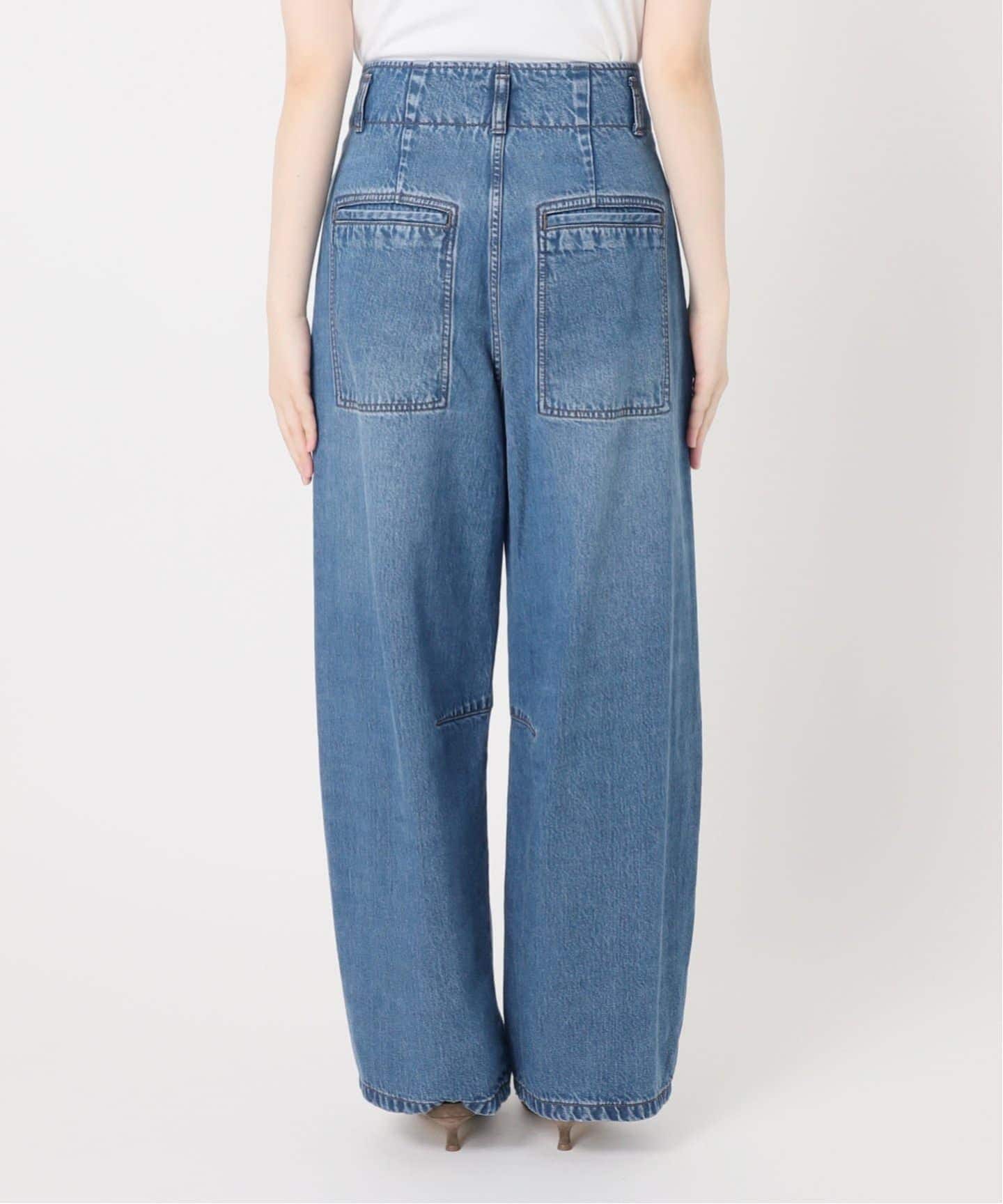 追加》スージングデニムフォルムタックパンツ（デニムパンツ・ジーンズ