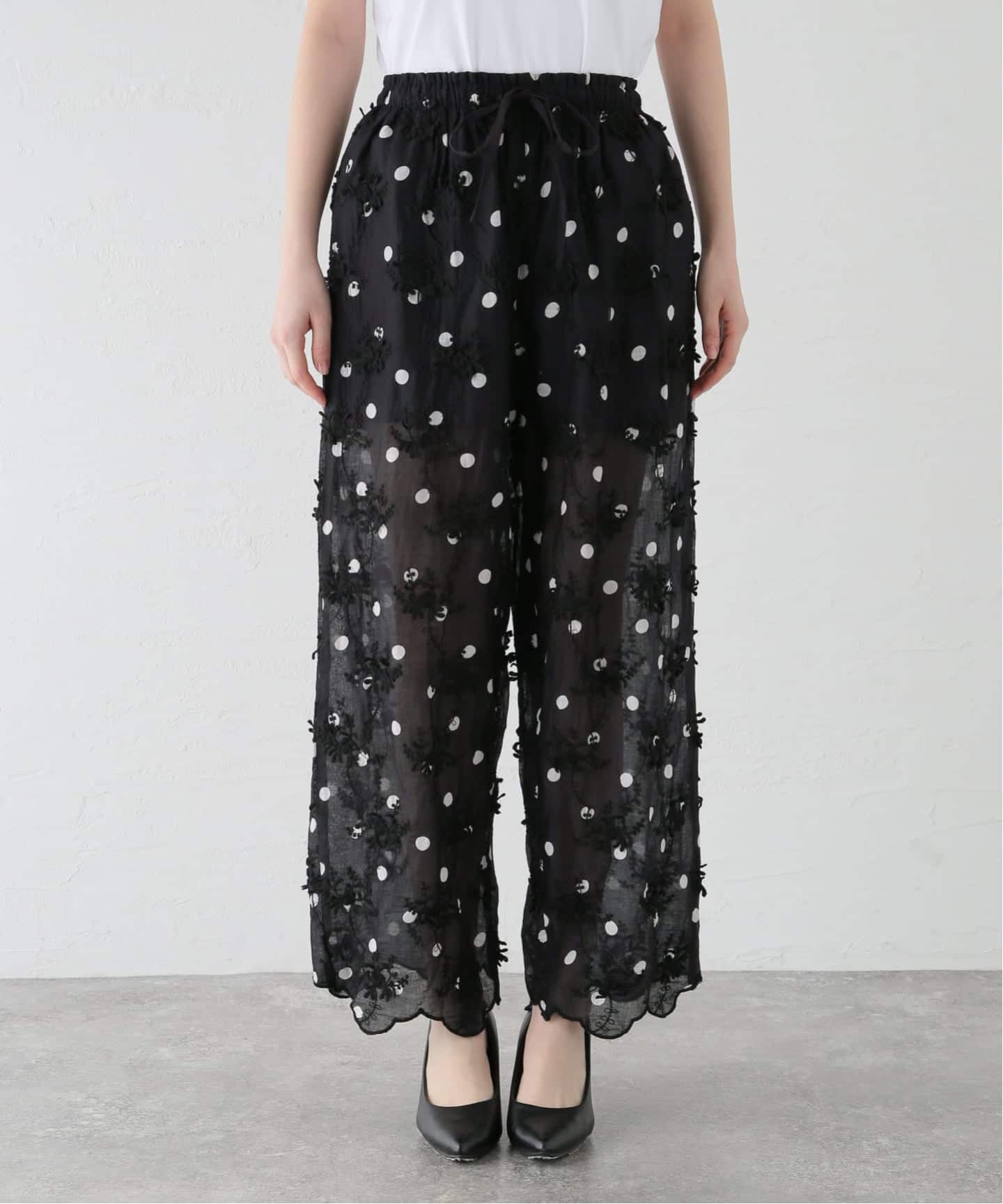 追加予約》crinkle crinkle crinkle 3D embroidery dot pants（その他