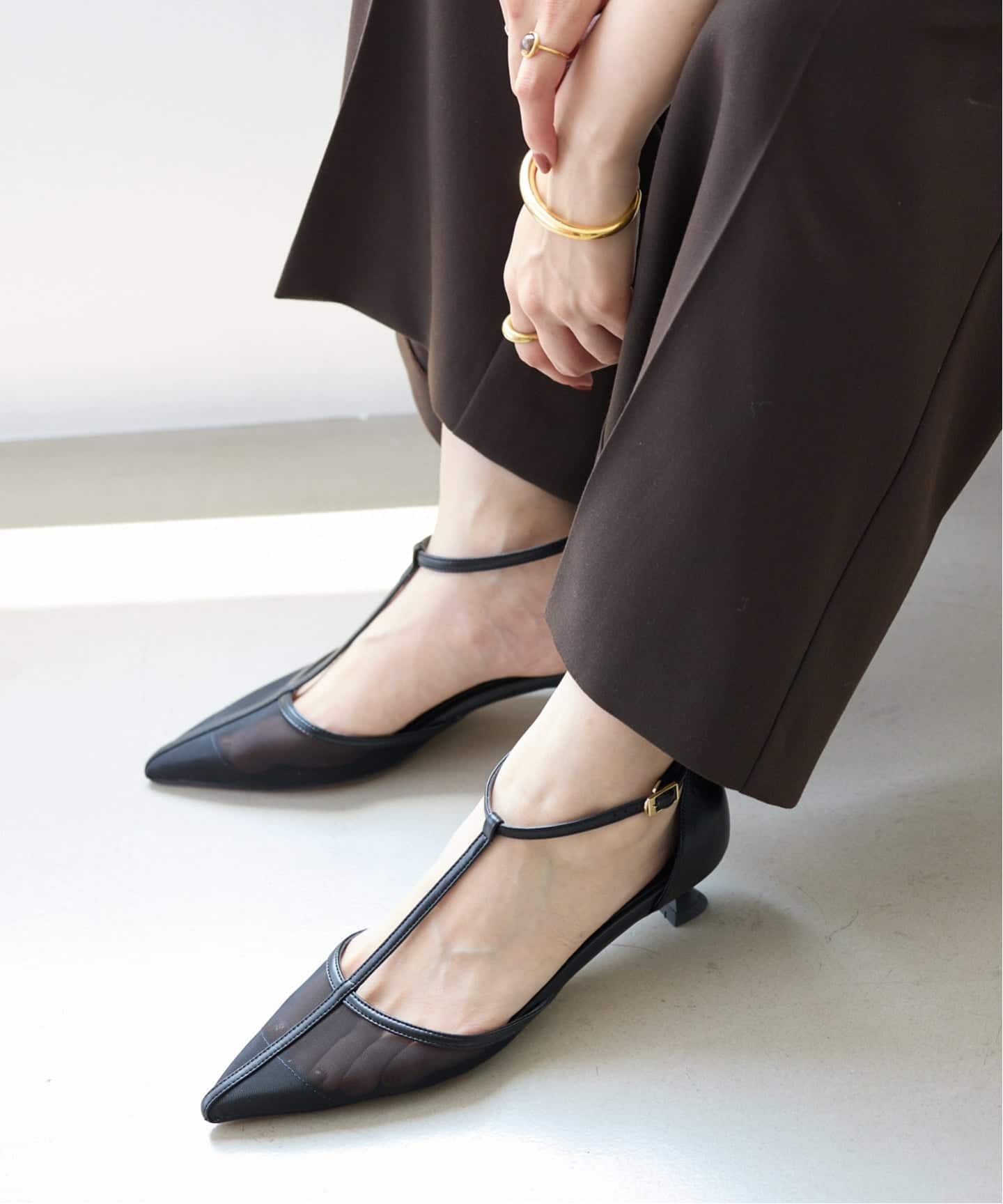 追加予約》3.5cmTストラップシアーパンプス（パンプス）｜LE TALON（ル