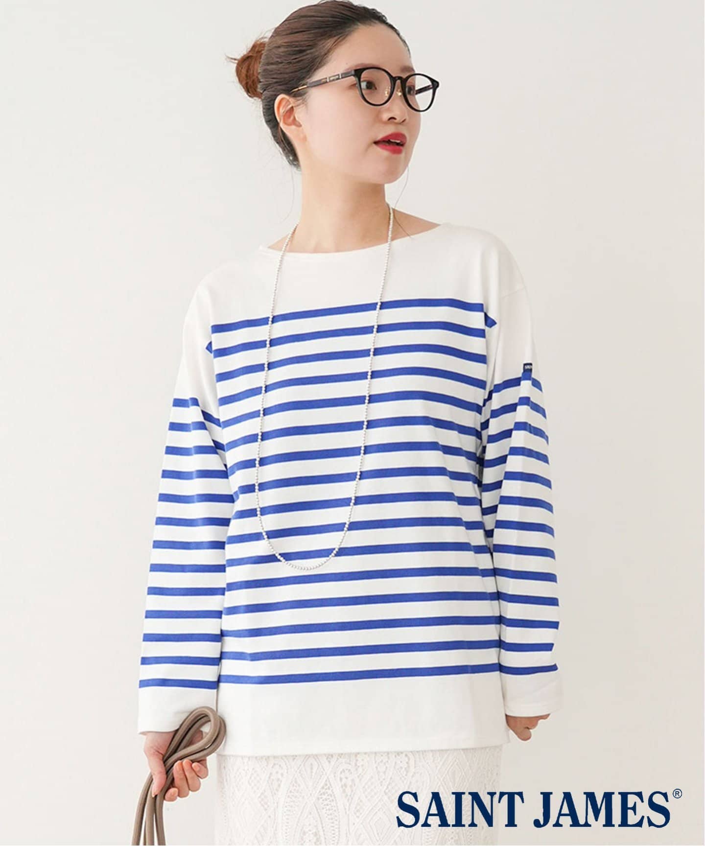 SAINT JAMES/セントジェームス】 NAVAL / ナヴァル ボーダー（Tシャツ