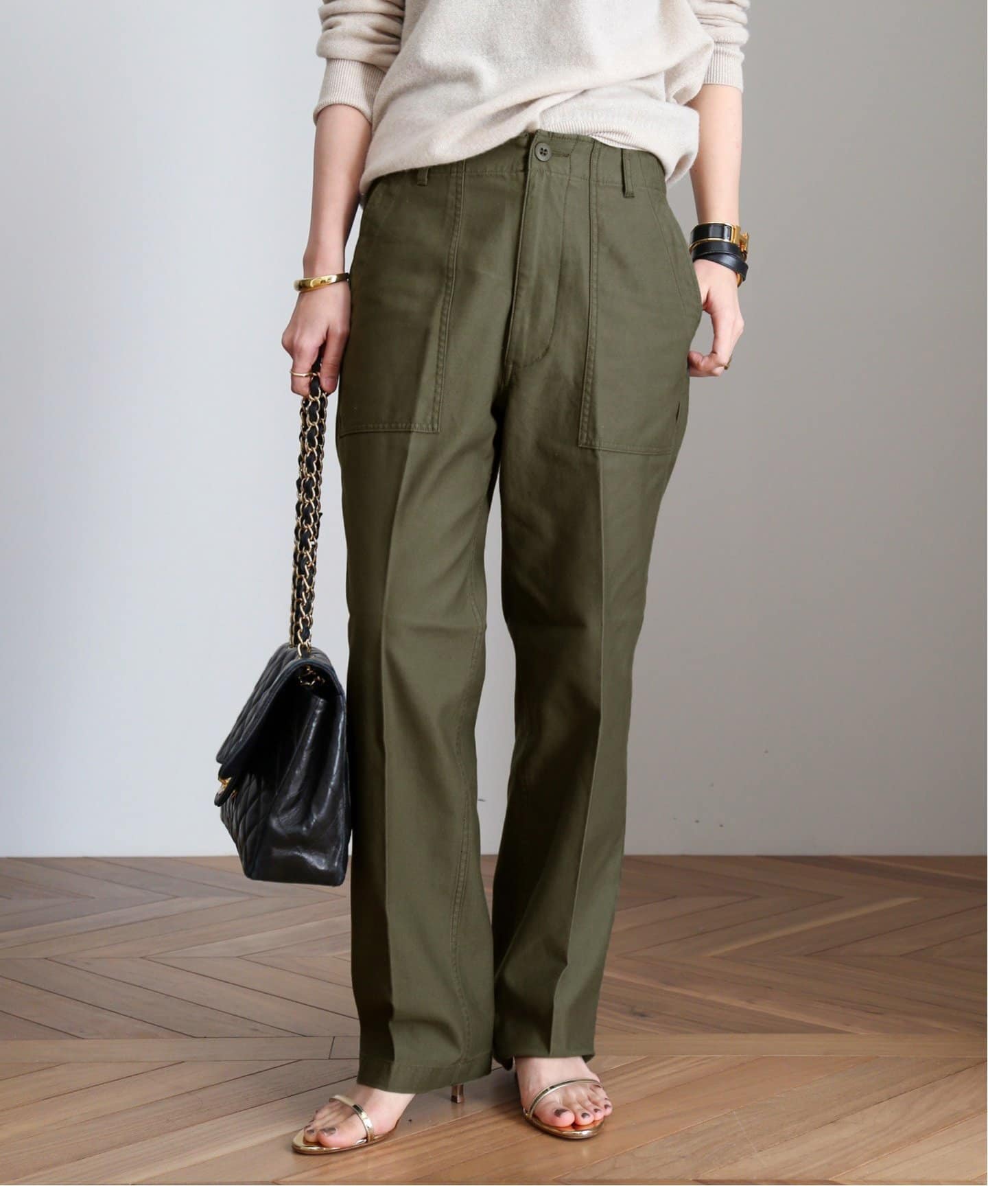 Deuxieme Classe militaryカーゴパンツ サイズ38 カーキ