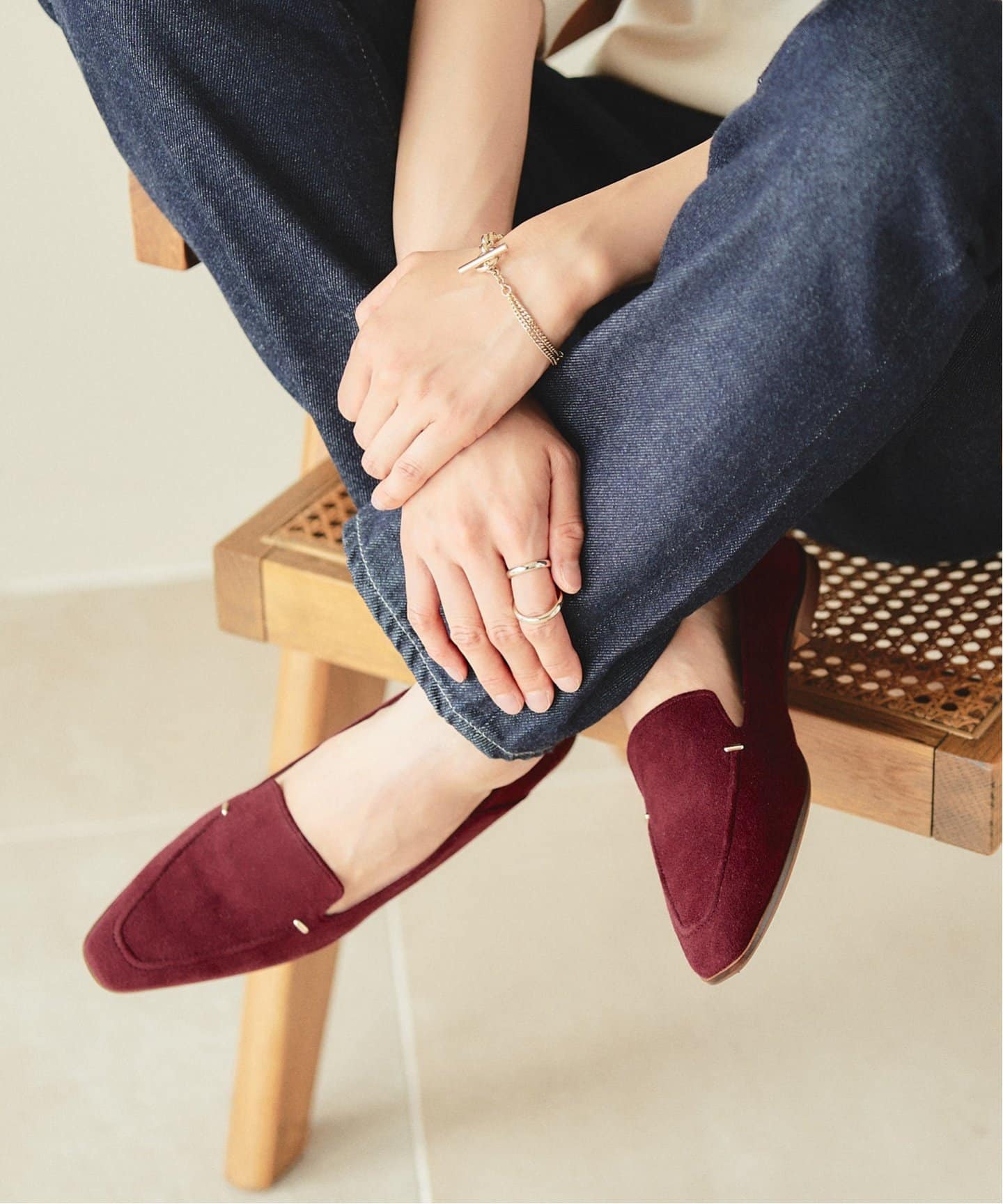 スクエアステッチソフトローファー（その他シューズ）｜LE TALON（ル