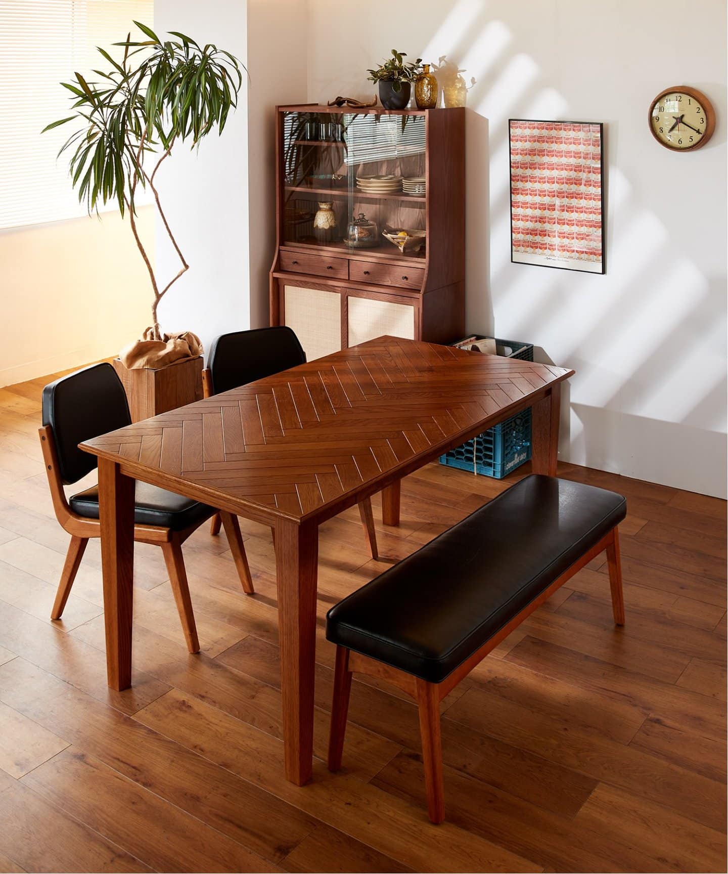 大型商品》WARNER DINING TABLE-herringbone ワーナーダイニング