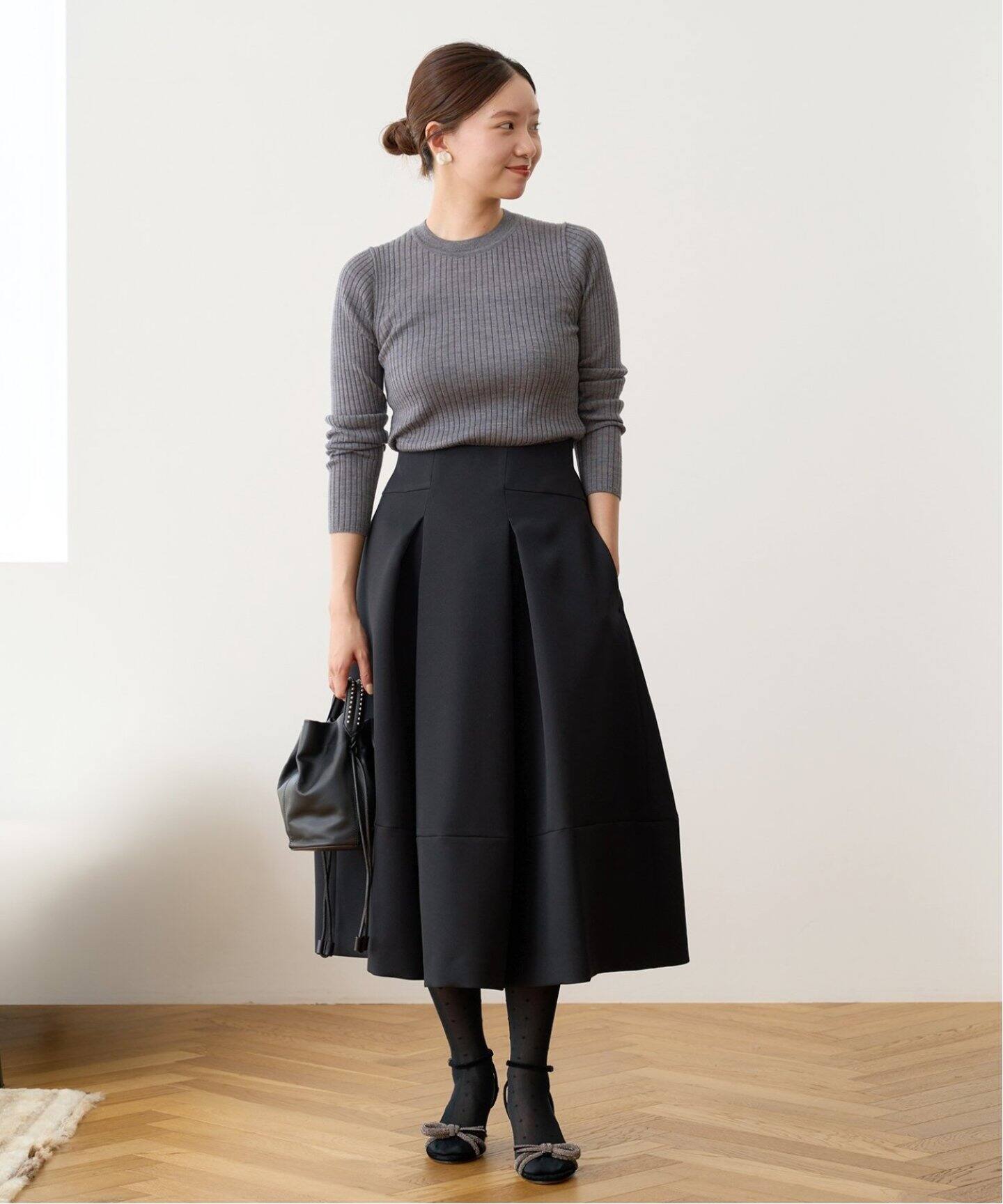 追加》トリプルツイルタックスカート（ロング・マキシ丈スカート