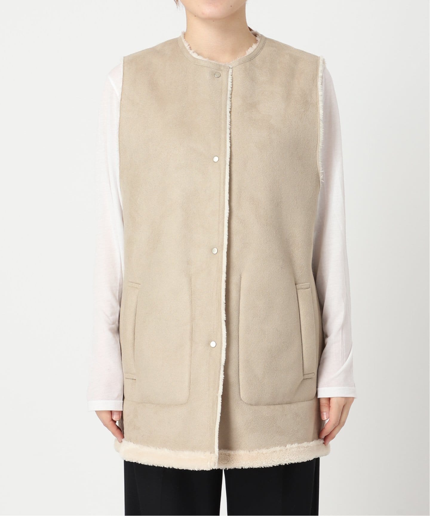 フェイクムートンリバーシブルベスト（ベスト）｜JOURNAL STANDARD