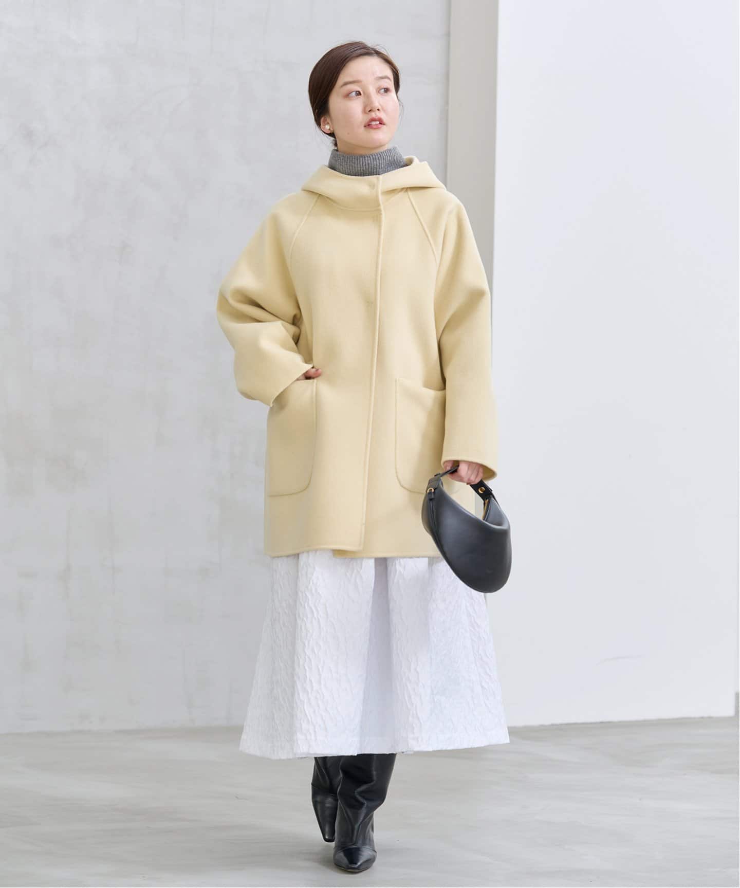 SUPER120 ダブルフェイスフードコート（その他ブルゾン／アウター