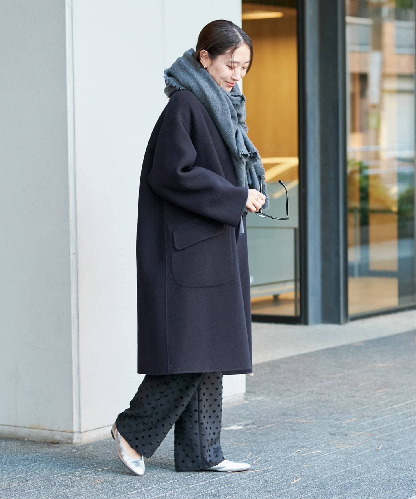 モッサーダブルフェイス Vネックコート（ノーカラーコート）｜IENA