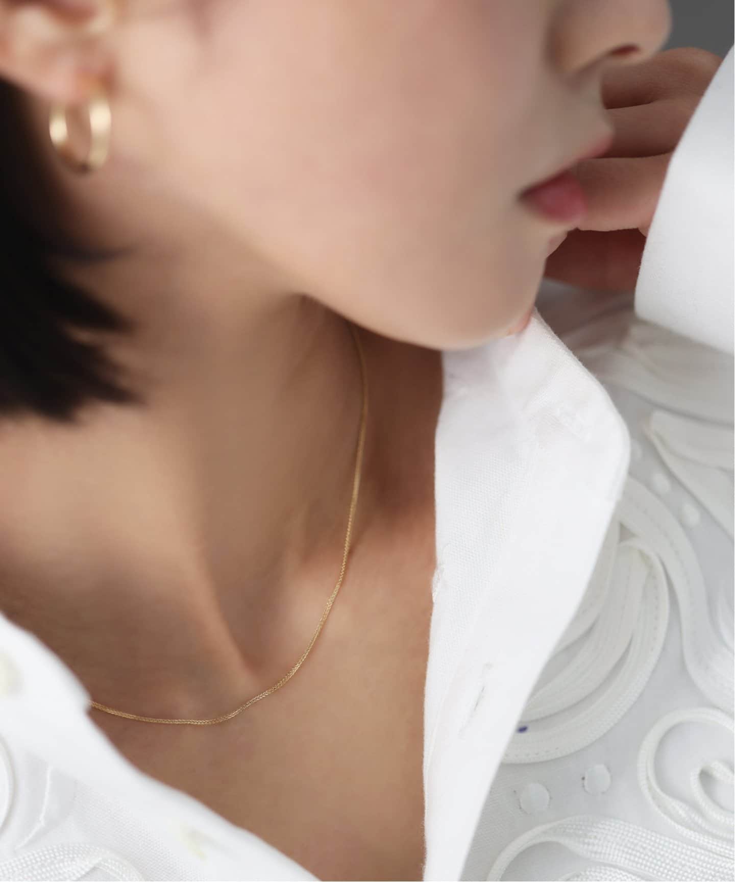 ミラノチェーン38cmネックレス K18（ネックレス）｜Lilas（リラ）の